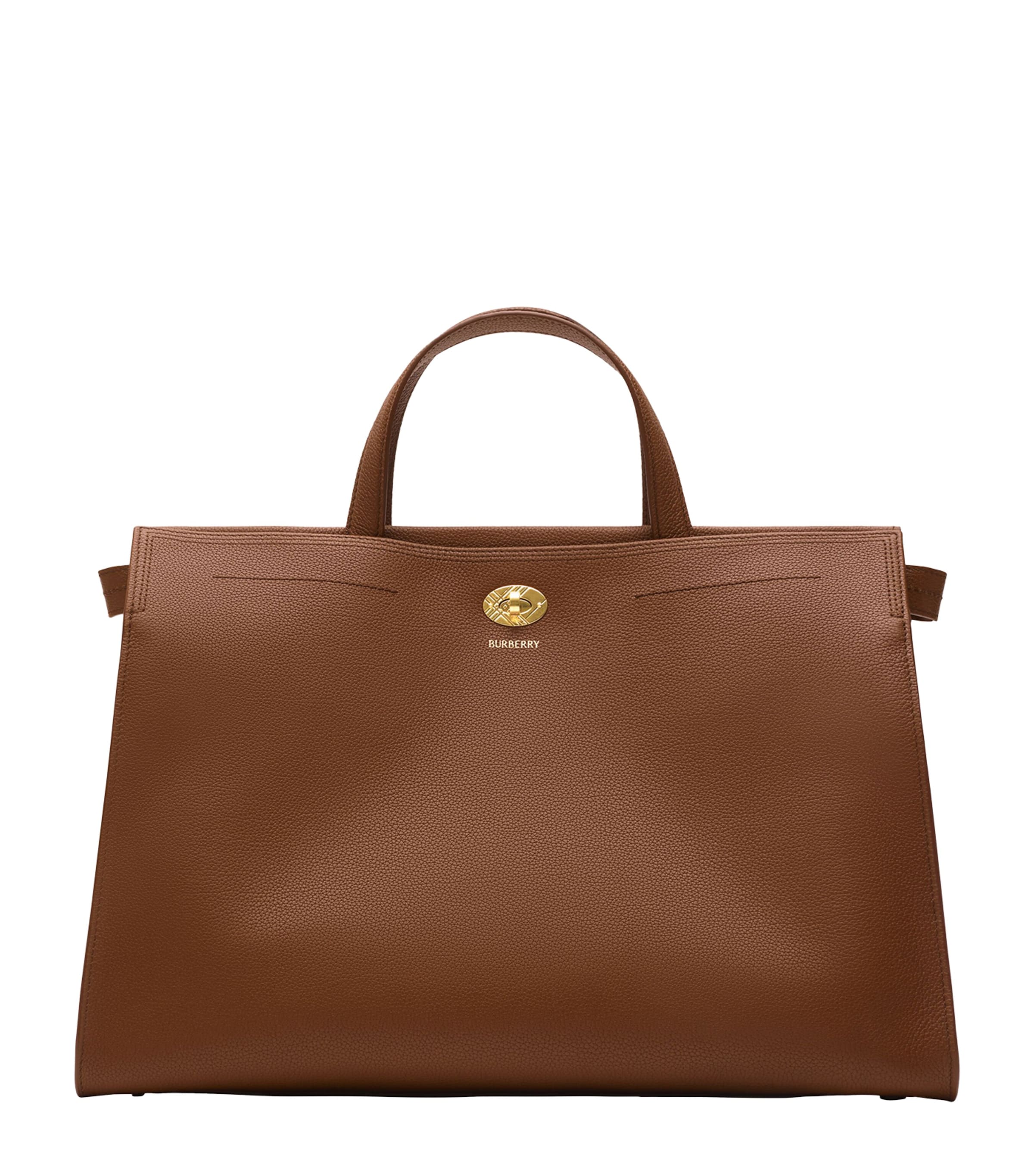 Burberry Medium Calfskin Cotswolds Tote Bag Hazel