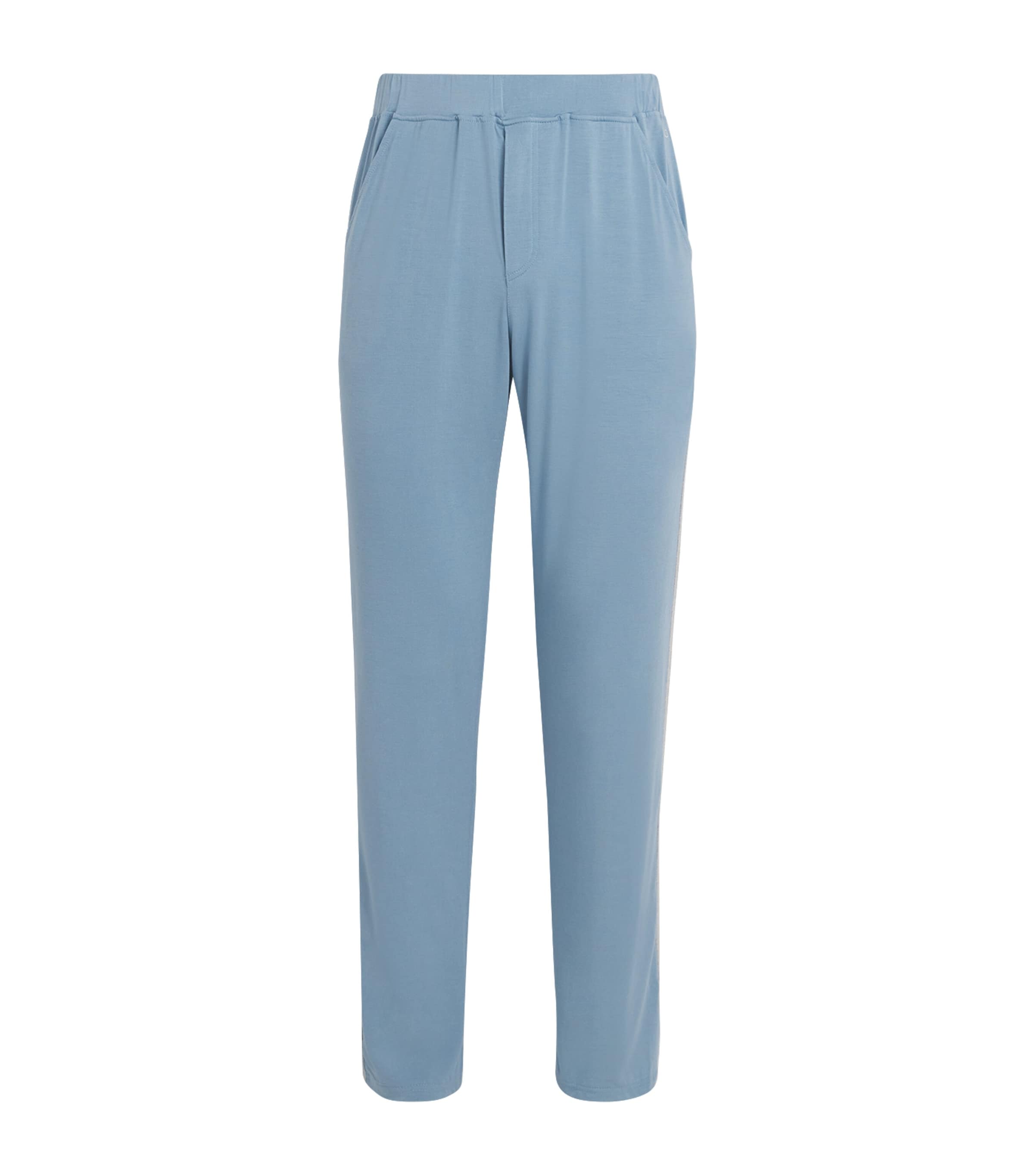 パンツ BRUNELLO CUCINELLI Cotton trousers Light Blue M0F79P8853 Brunello Cucinelli Cotton Poplin Track Trousers | Harrods US