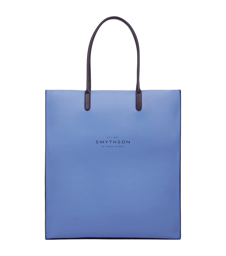 Smythson Mini Leather Kingly Tote Bag Smythson Blue
