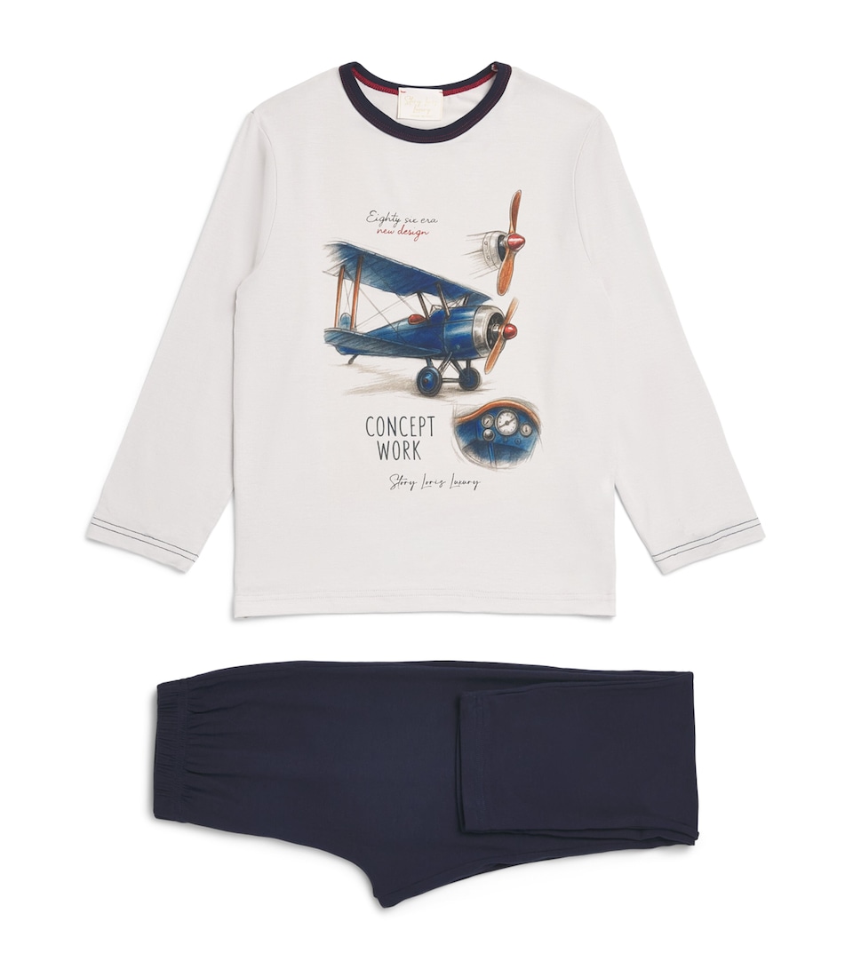 Story Loris Plane Print Pyjama Set (3-14 Years)