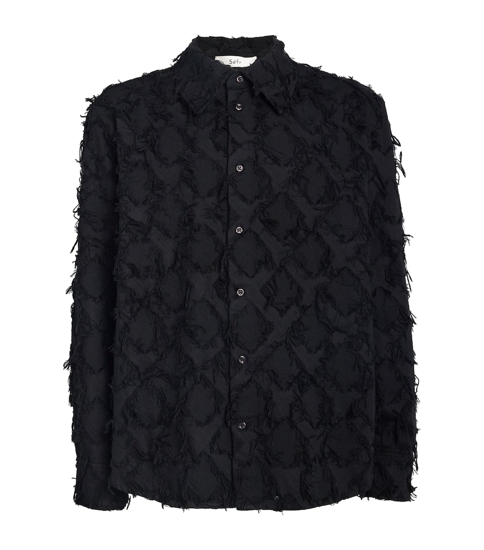Fringed Cotton Twill Wes Shirt