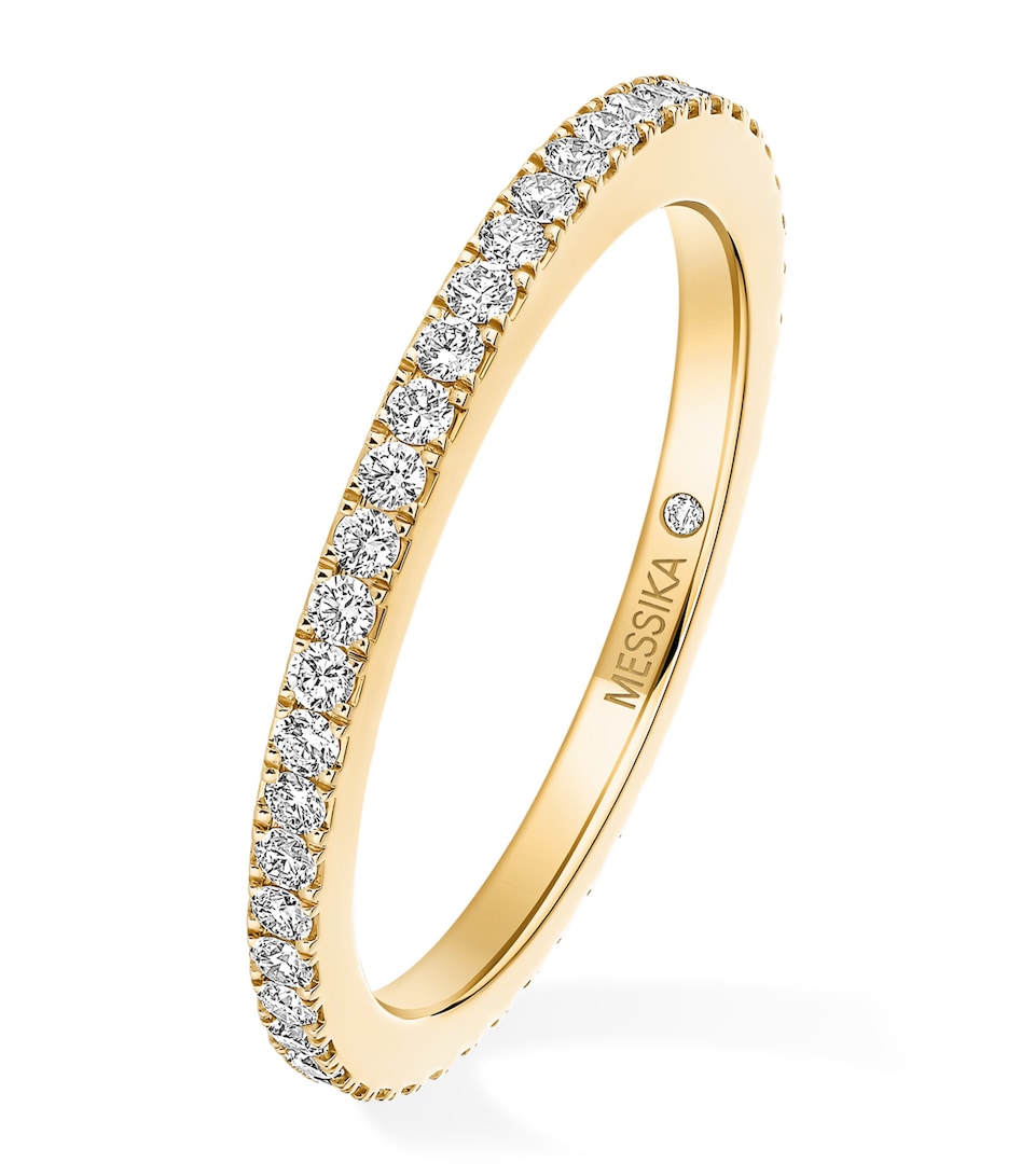 Messika Joy Yellow Gold and Diamond Wedding Ring White Gold