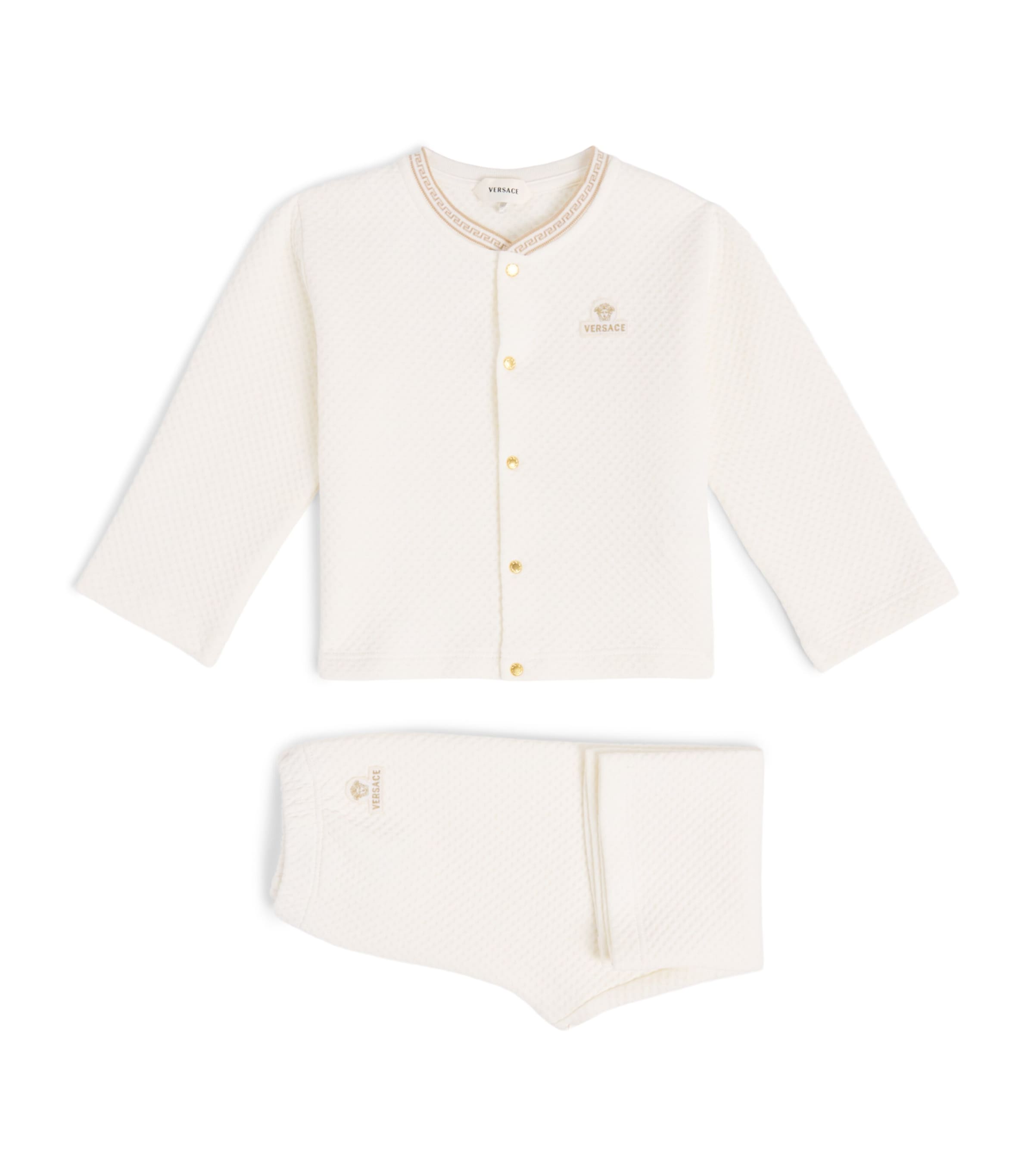 Versace Kids Cotton Embroidered Jacket and Trousers Set (1-18 Months)