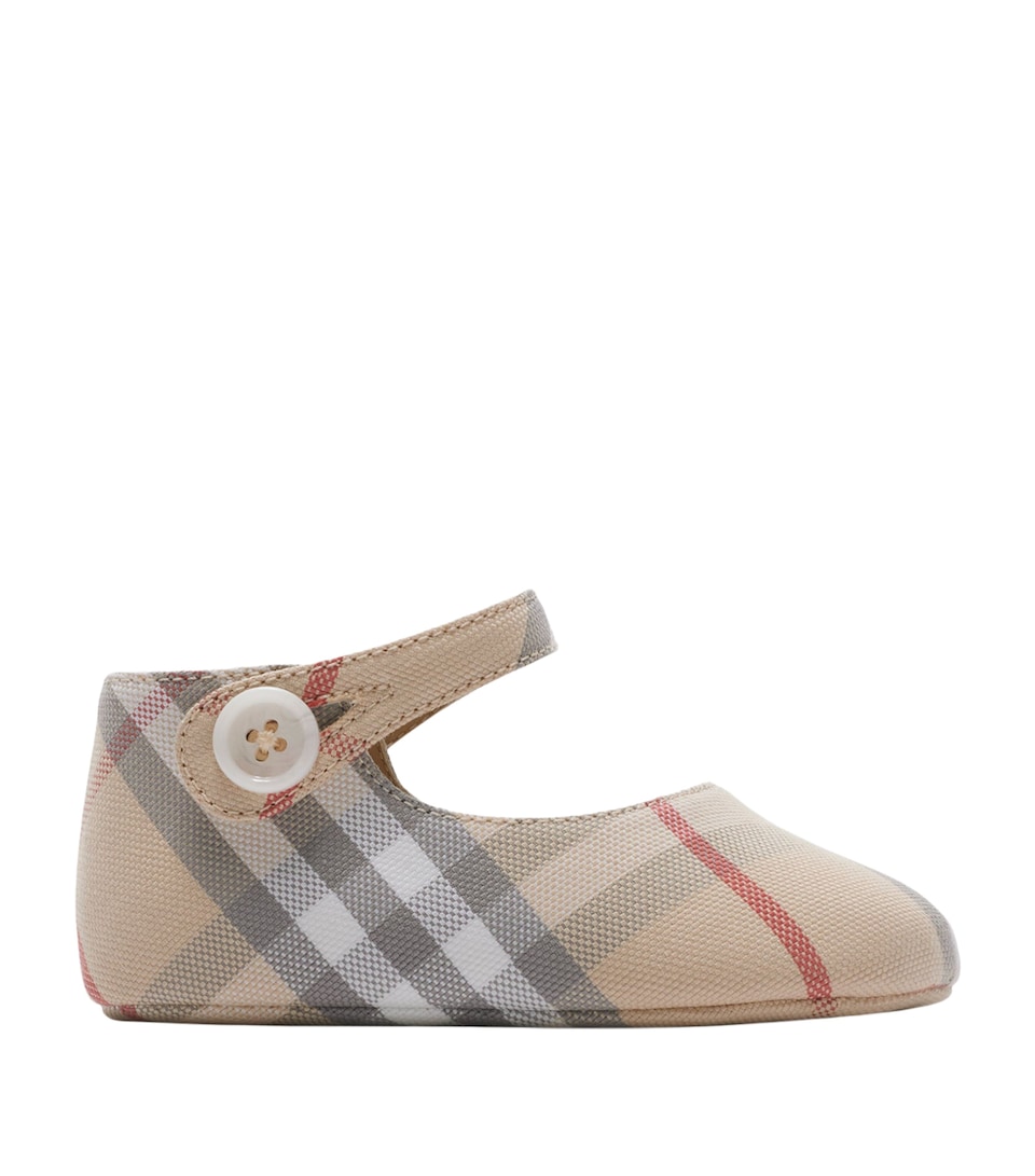 Cotton Check Mary Janes