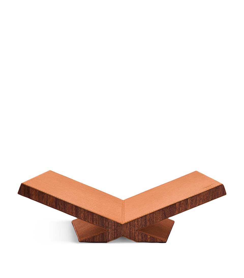 Walnut-Leather Culture Bookstand