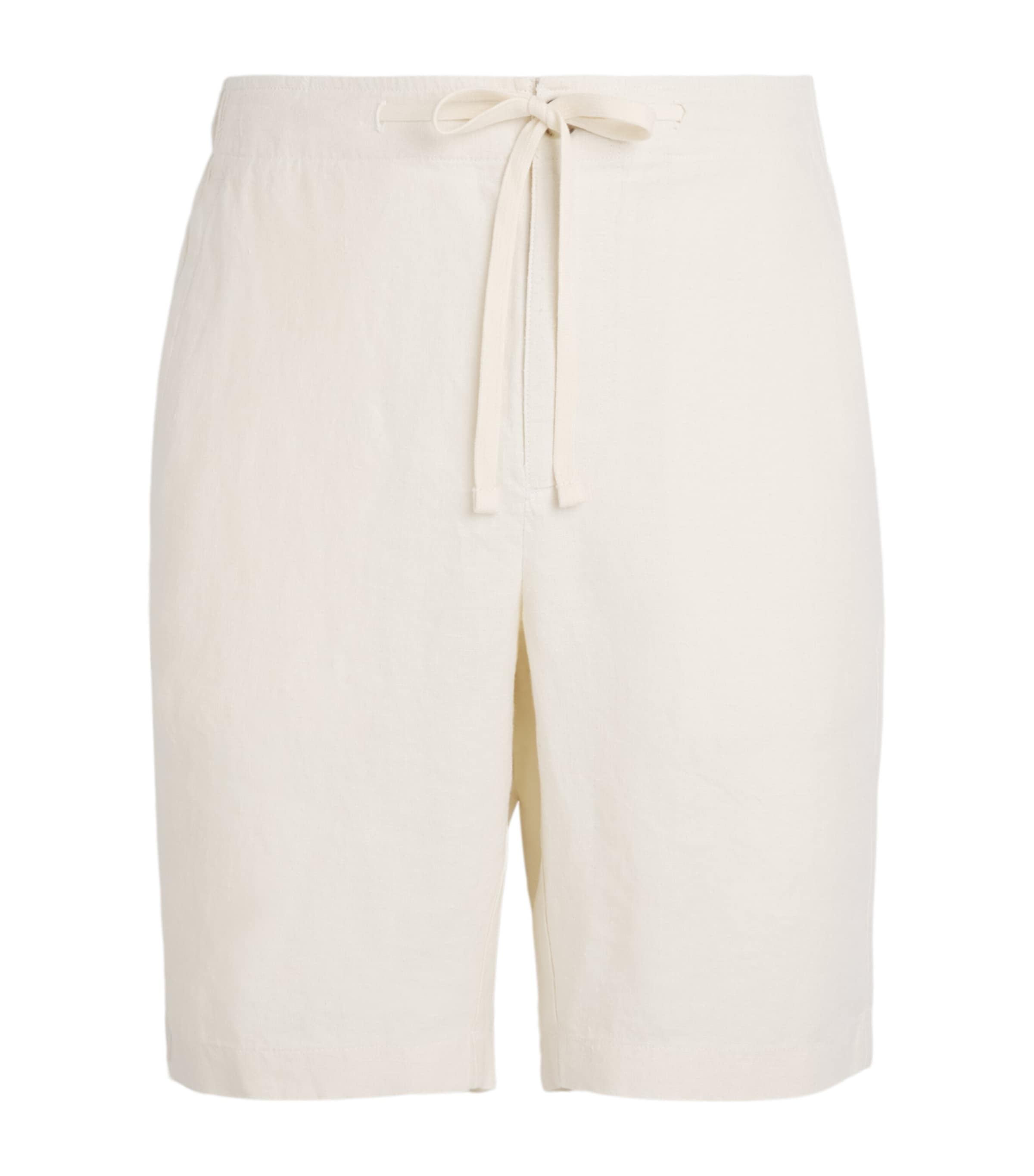 Vince Mens Linen Drawstring Shorts Bone