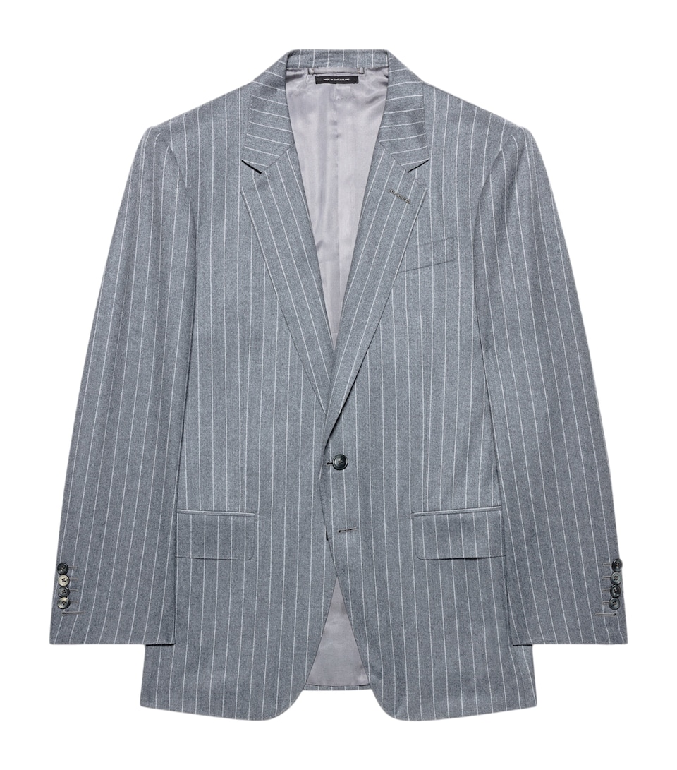 TOM FORD Mens Wool Pinstripe Colbert Blazer Tap