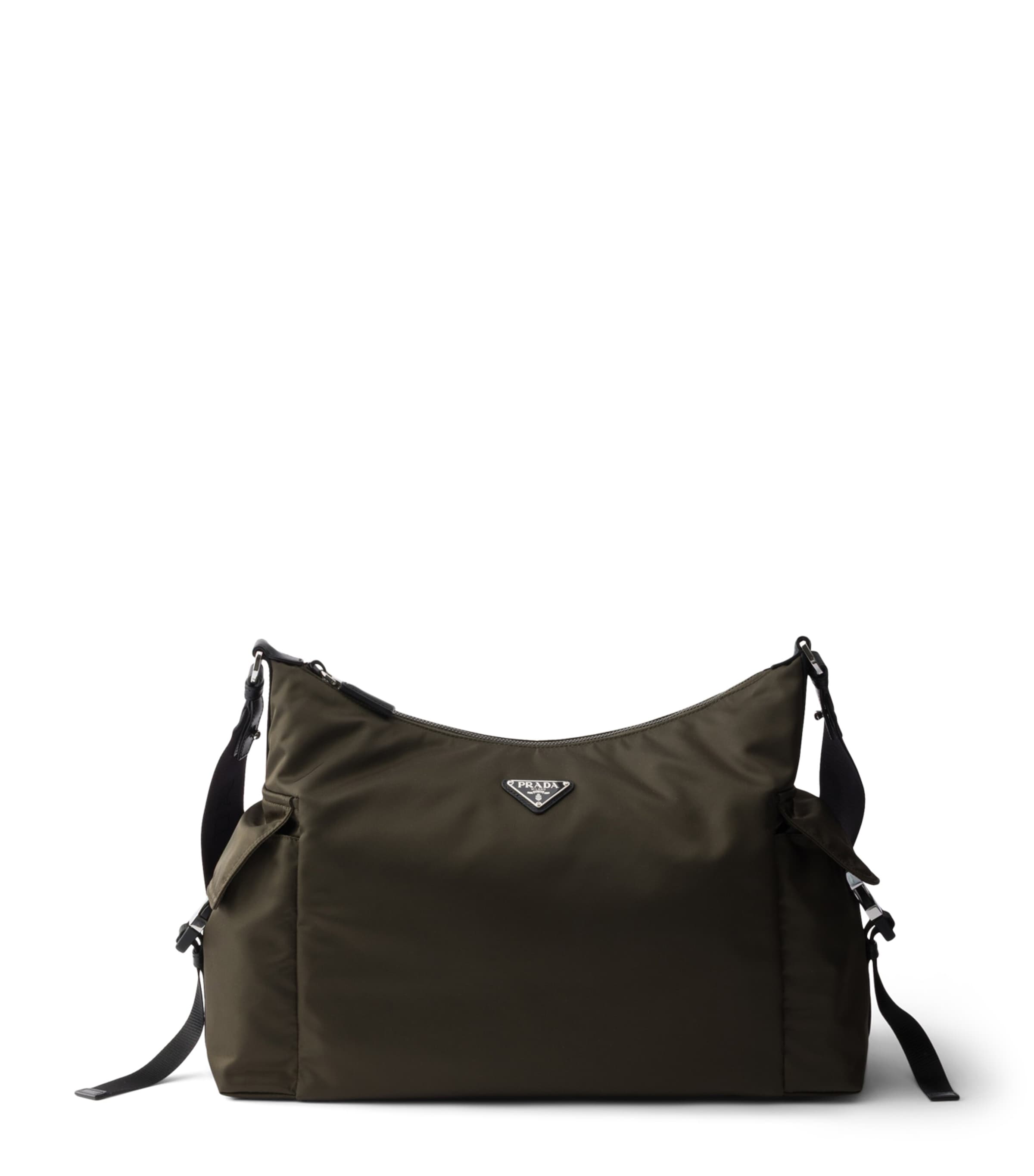 Prada Re-Nylon and Leather Explore Cross-Body Bag Green