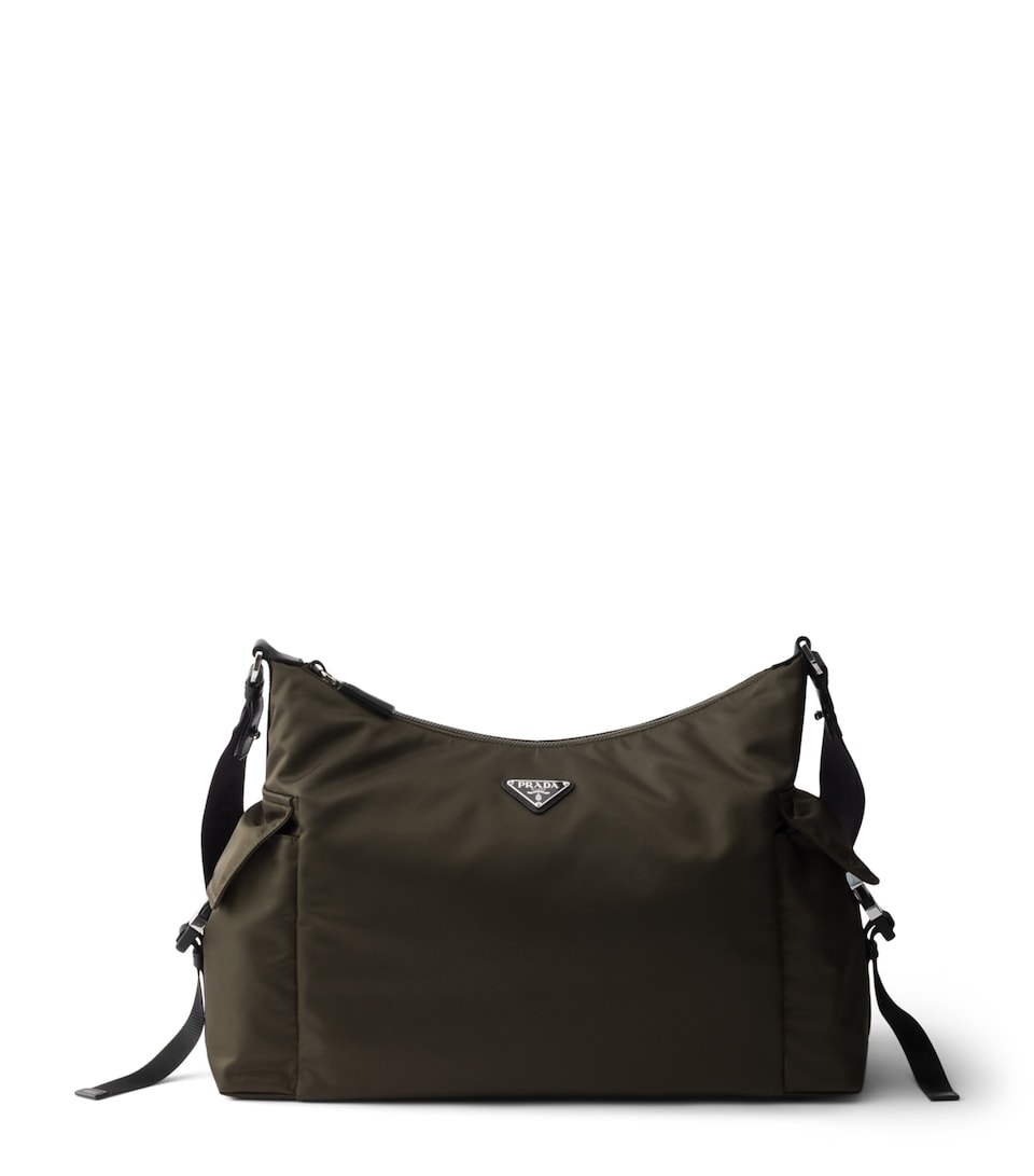 Prada Re-Nylon and Leather Explore Cross-Body Bag Green