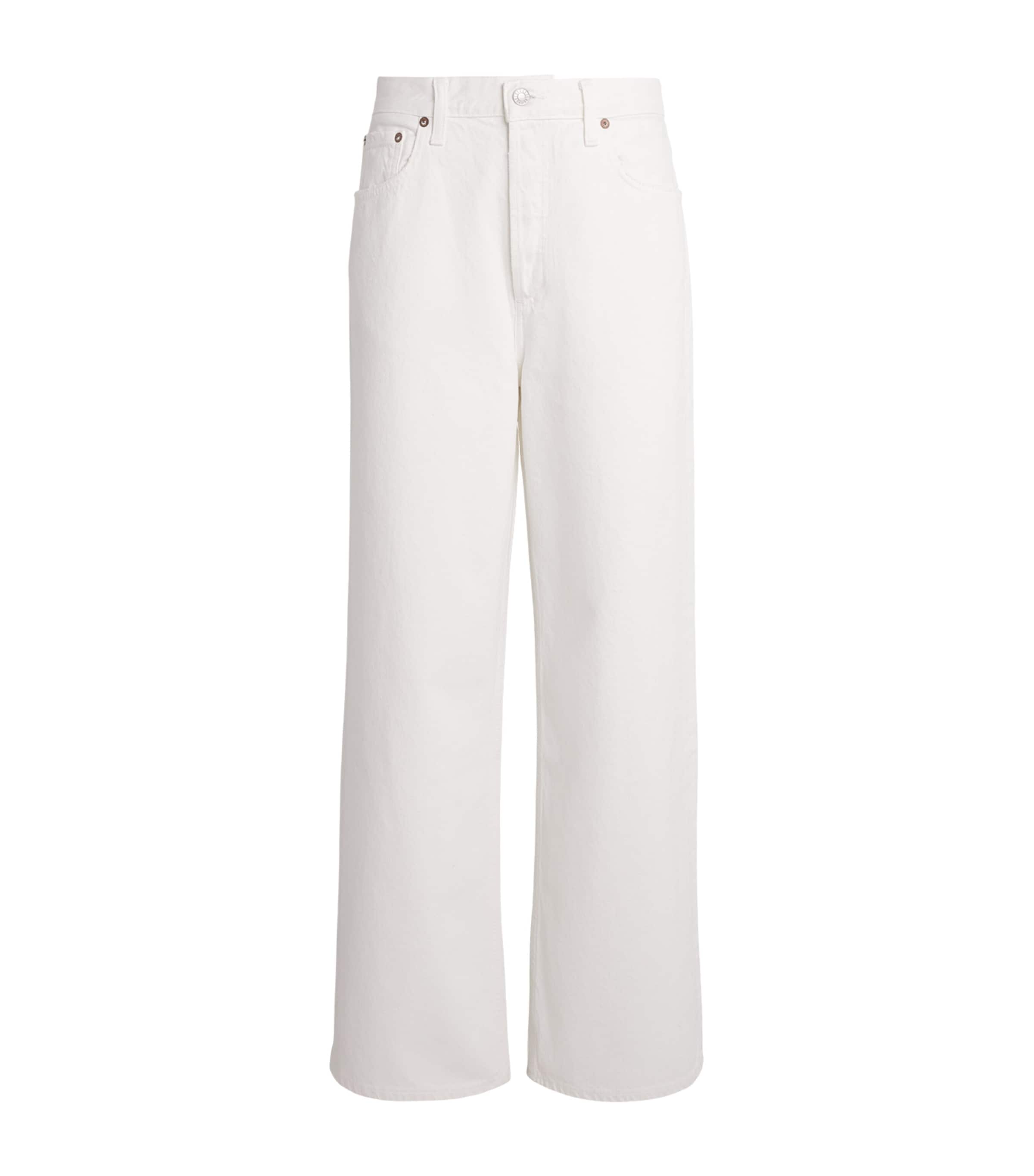 AGOLDE Womens The Low-Slung Baggy Jeans Milkshake