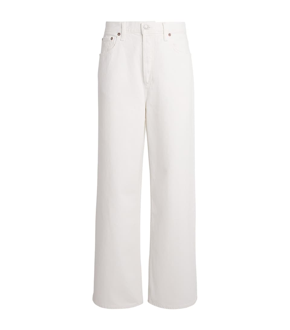 AGOLDE Womens The Low-Slung Baggy Jeans Milkshake