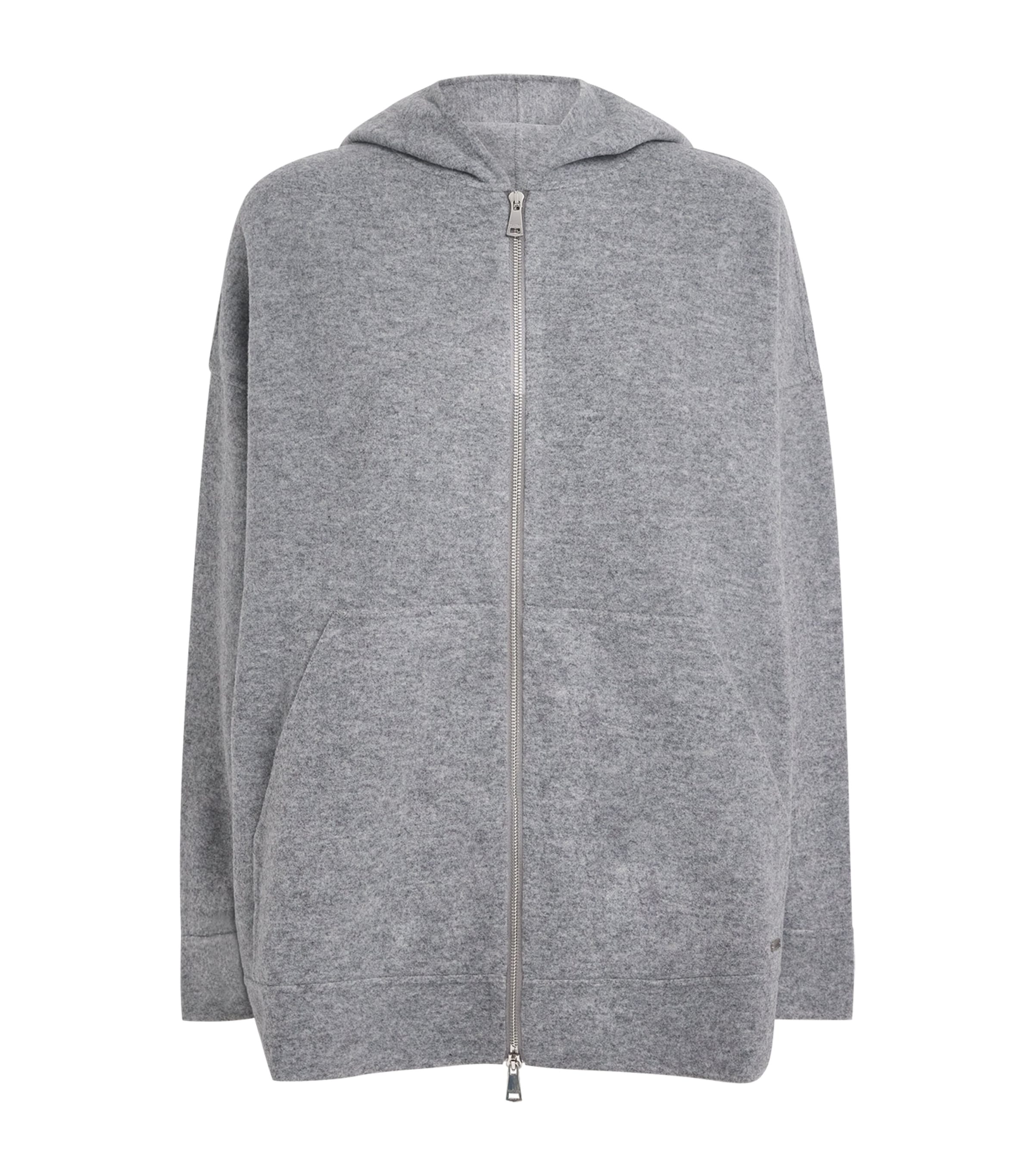 Wool-Blend Zip-Up Hoodie