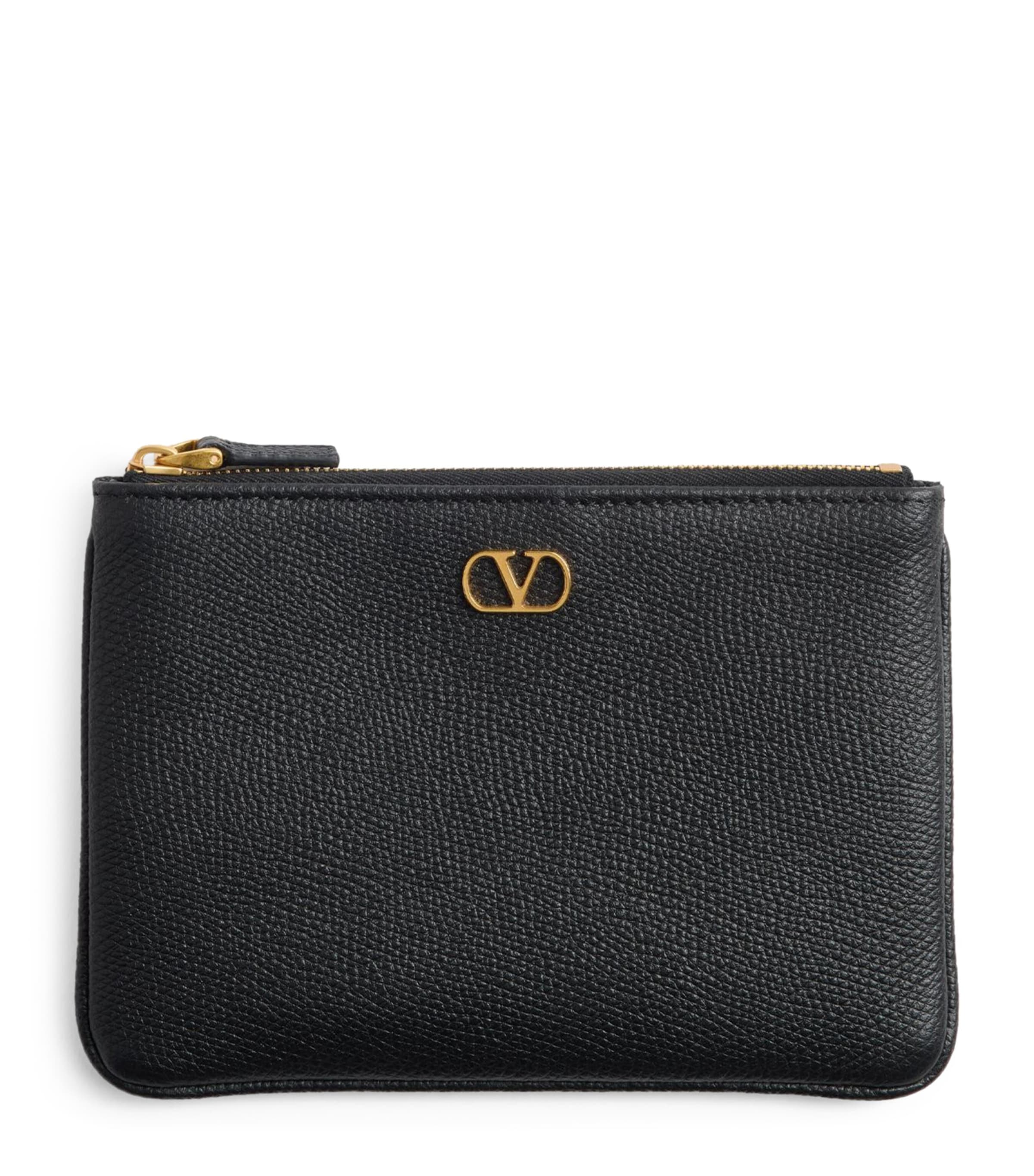 Leather VLogo Signature Pouch