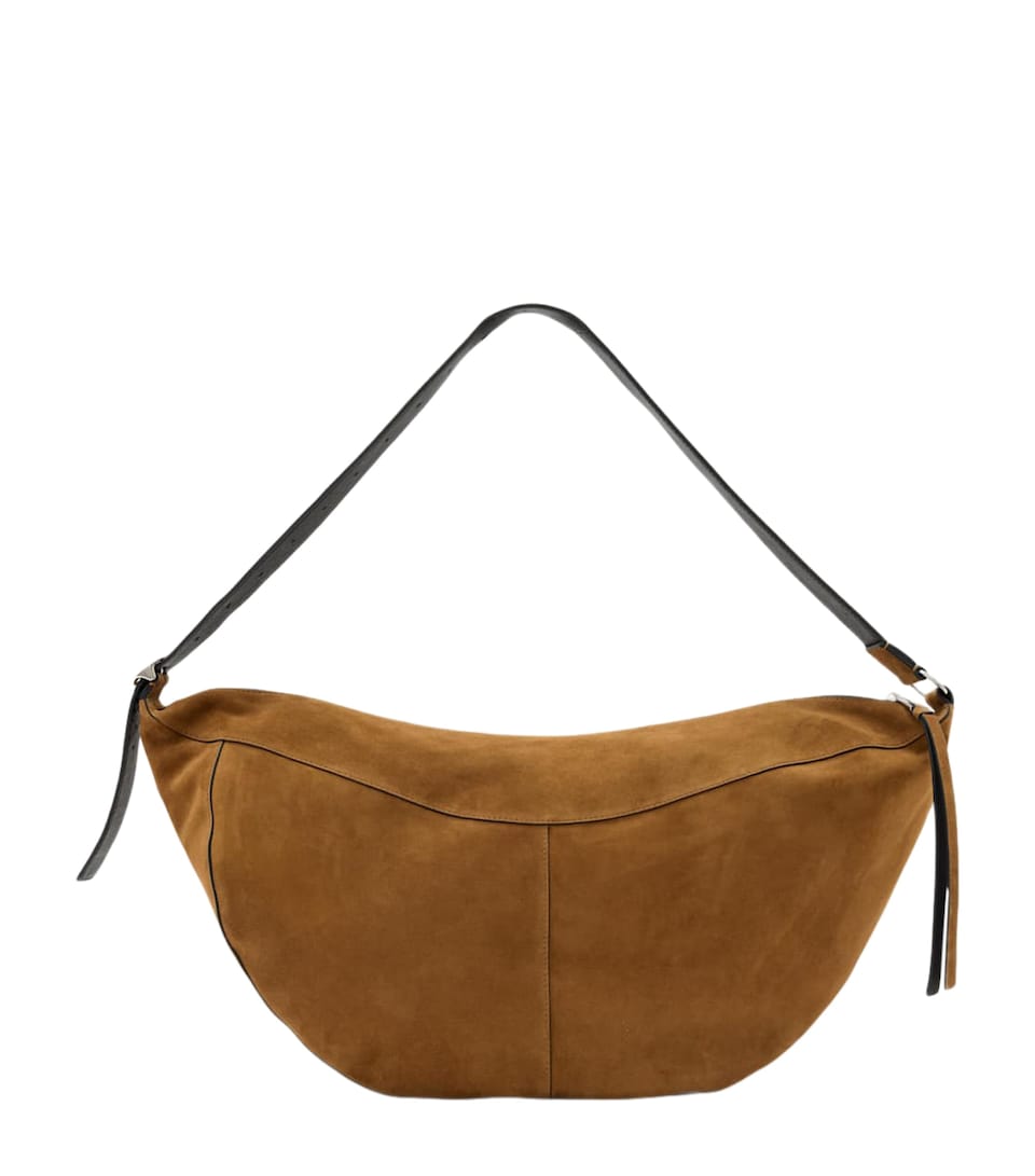 AllSaints Goat Suede Esme Cross-Body Bag Golden Brown