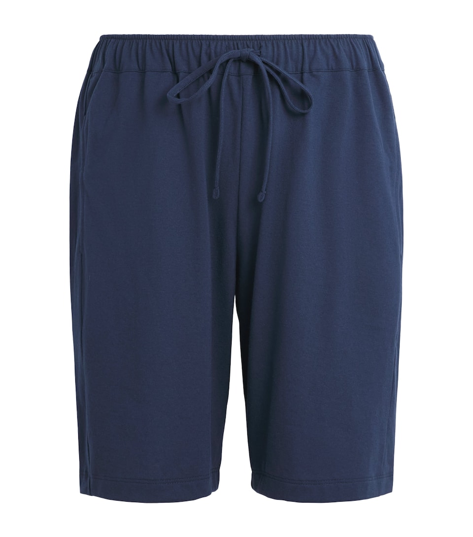 Hanro Mens Cotton Night & Day Shorts Deep Navy