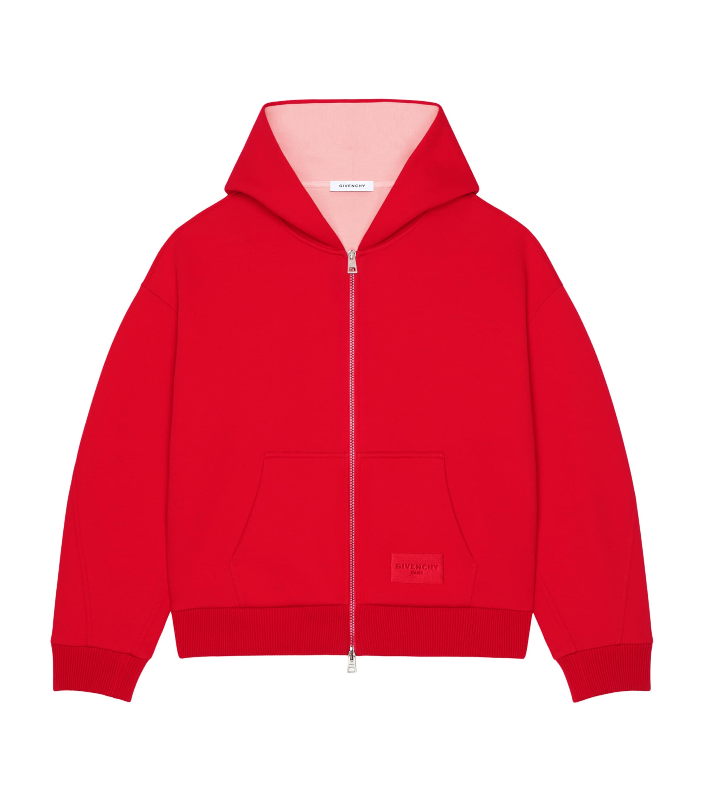 Givenchy Mens Scuba Couture Seam Zip-Up Hoodie