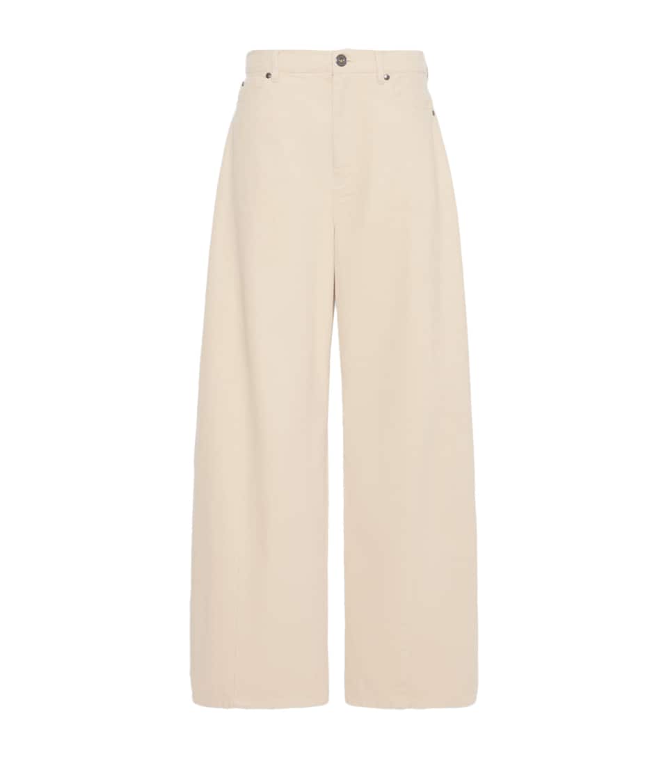 Weekend Max Mara Womens Wide-Leg Jeans Ivory