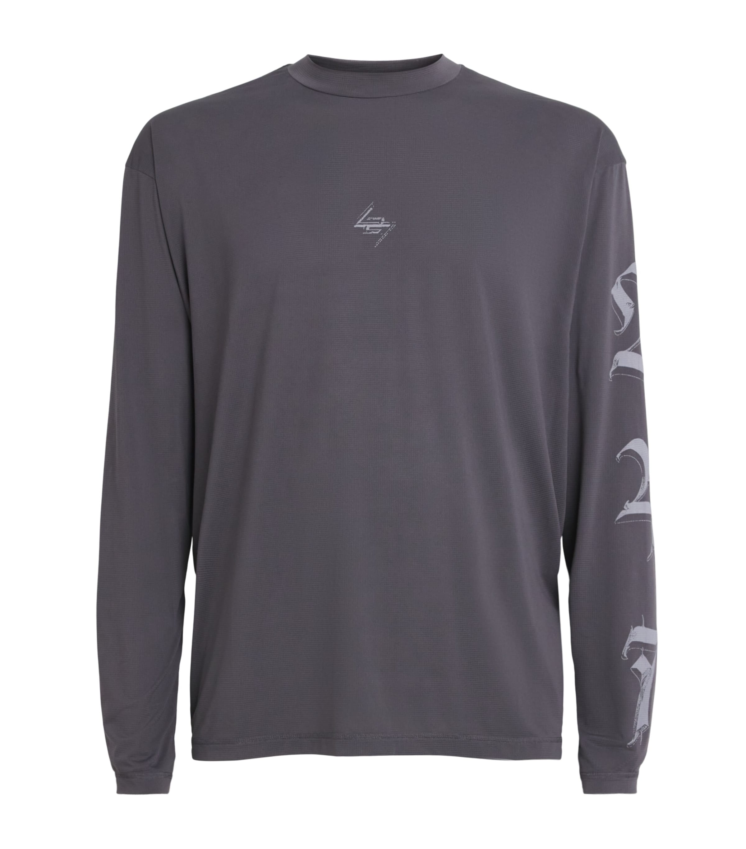 Represent 247 Mens Mesh Noble Long-Sleeve T-Shirt Graphene