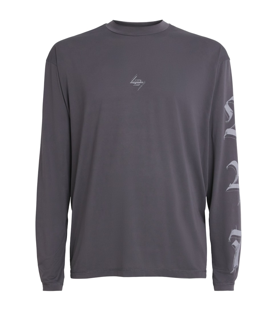 Represent 247 Mens Mesh Noble Long-Sleeve T-Shirt Graphene