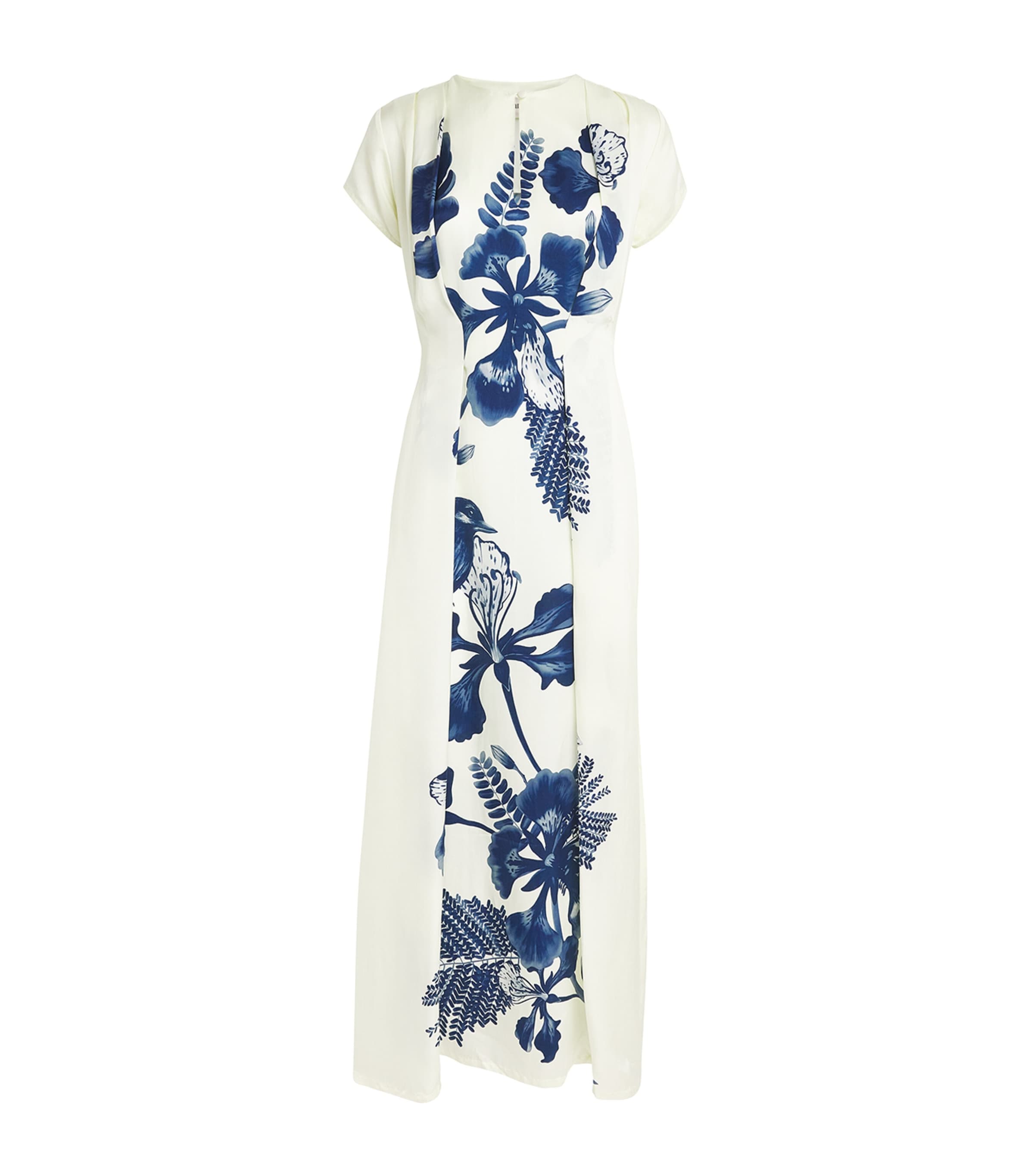 Floral Print Gulmohair Maxi Kaftan Dress