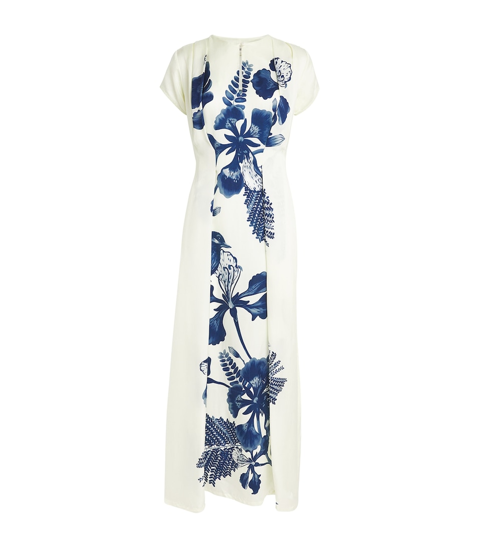 Floral Print Gulmohair Maxi Kaftan Dress