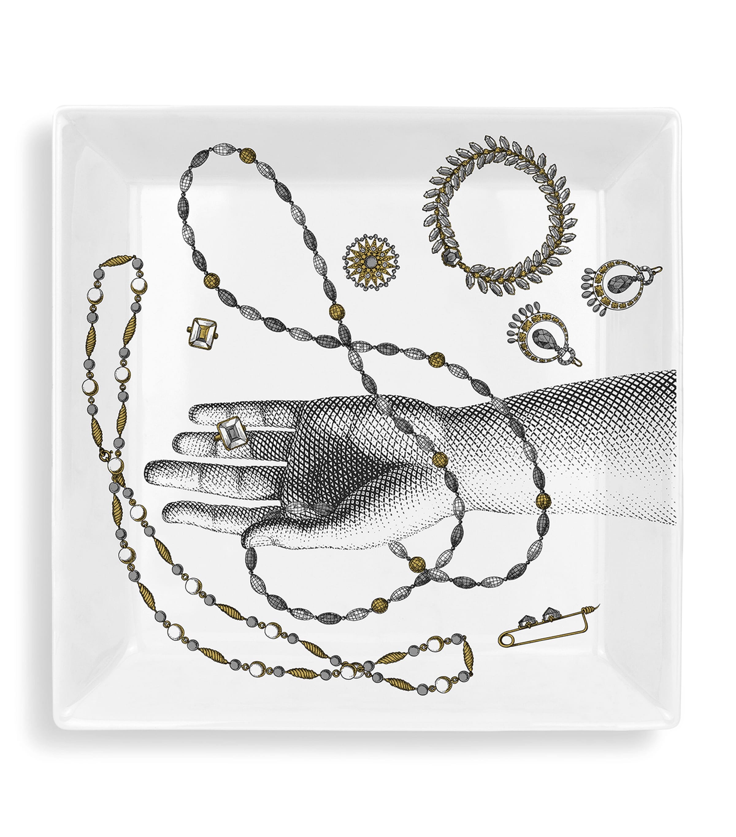 Square Mano e Gioielli Ashtray