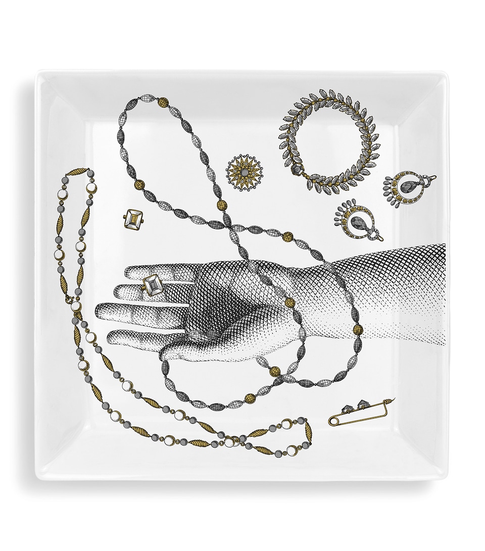 Fornasetti Square Mano e Gioielli Ashtray