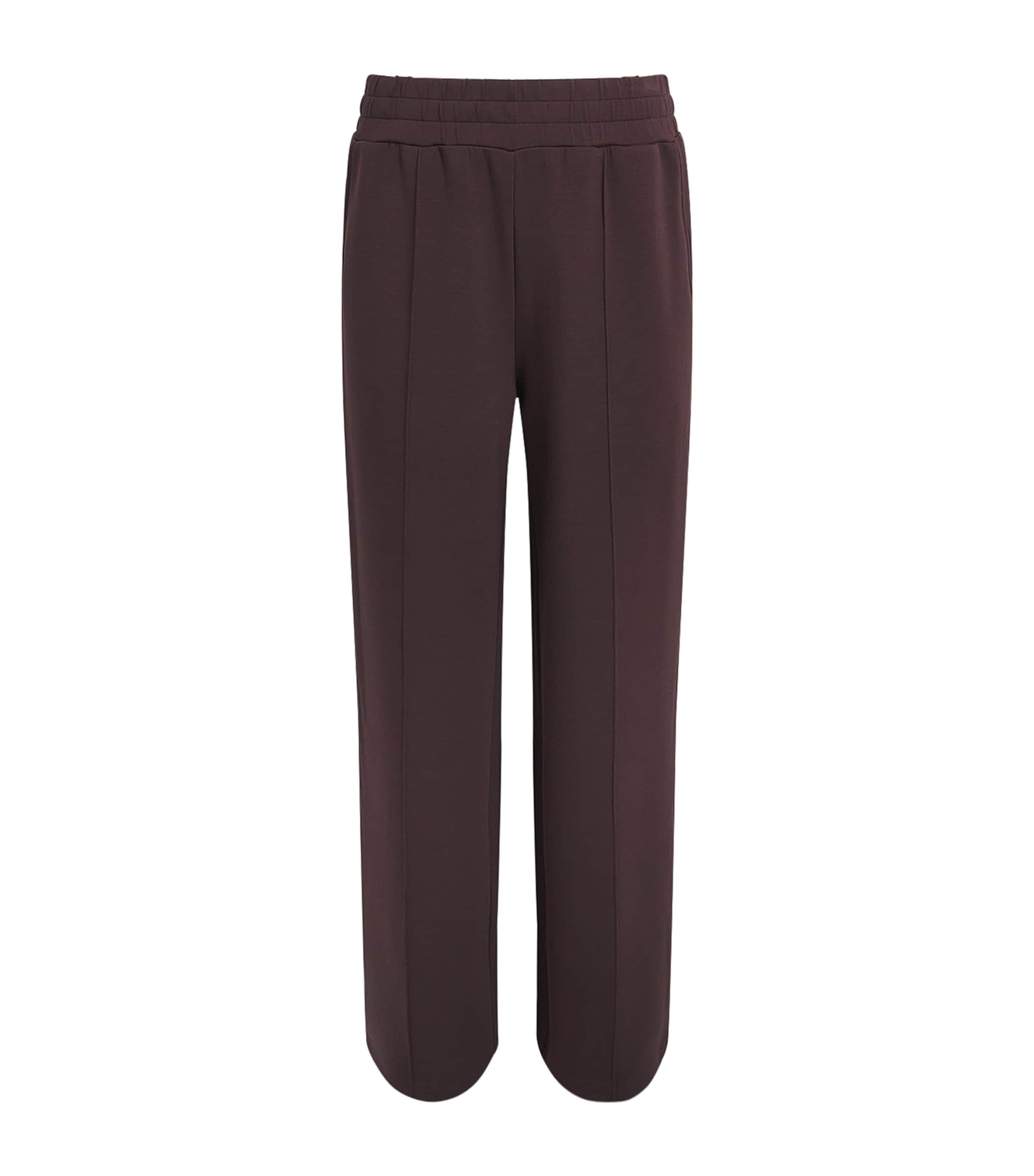 Varley Womens Pleated Wide-Leg Sweatpants Coffee Bean