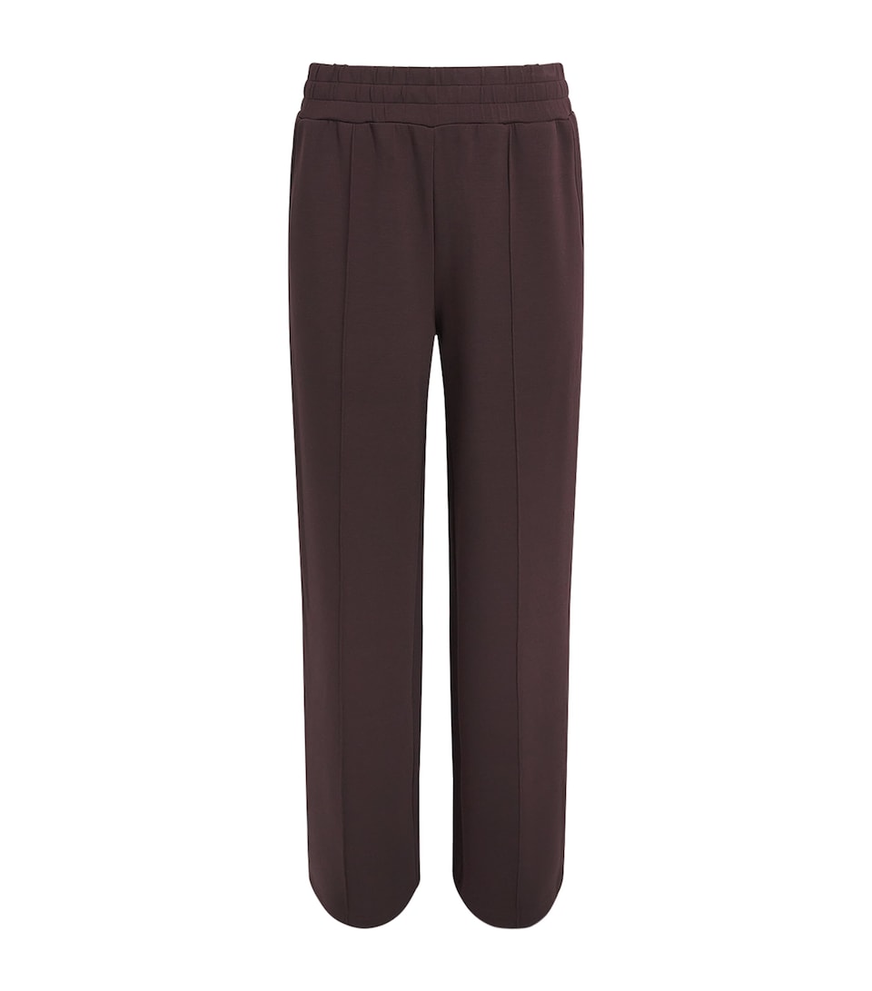 Varley Womens Pleated Wide-Leg Sweatpants Coffee Bean