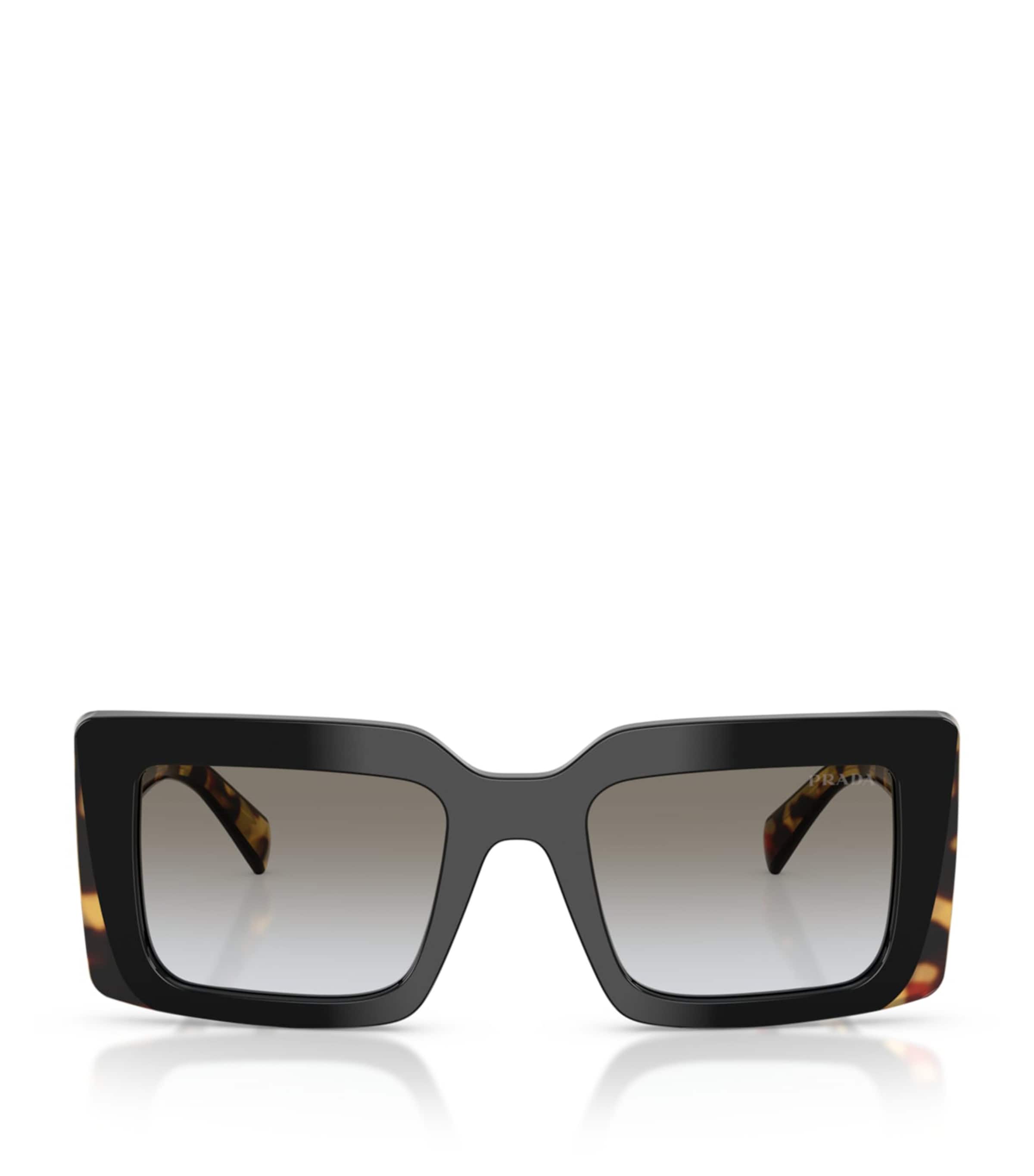 Prada PR D01S  Rectangle Sunglasses Black