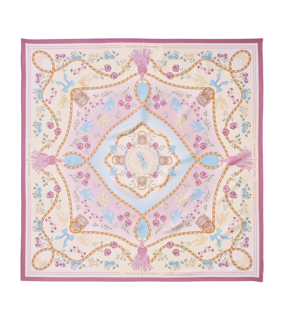 Aspinal Of London Silk Mayfair Scarf Rose