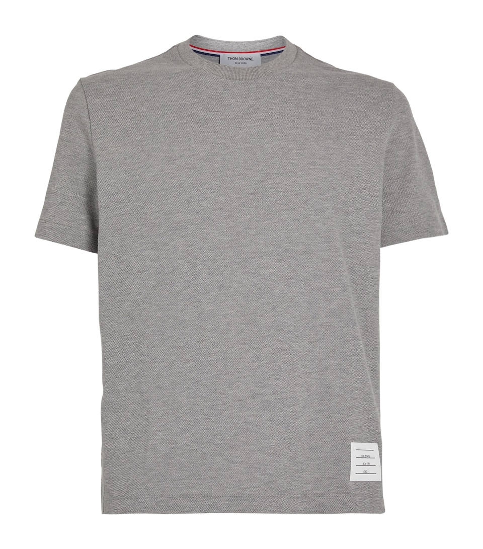 Thom Browne Mens 4-Bar Panel T-Shirt Lt Grey