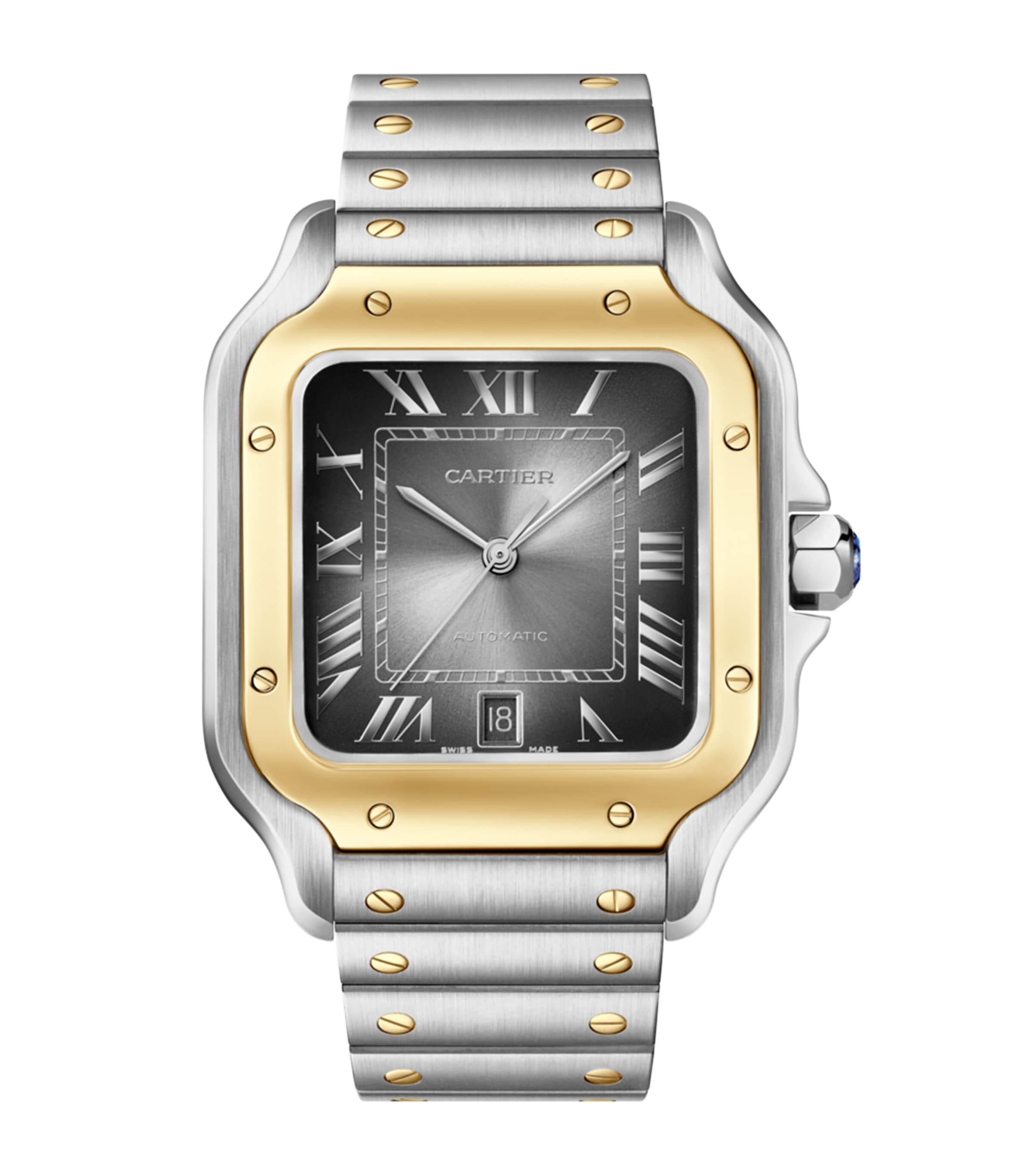 Yellow Gold and Stainless Steel Santos de Cartier Watch 39.8mm
