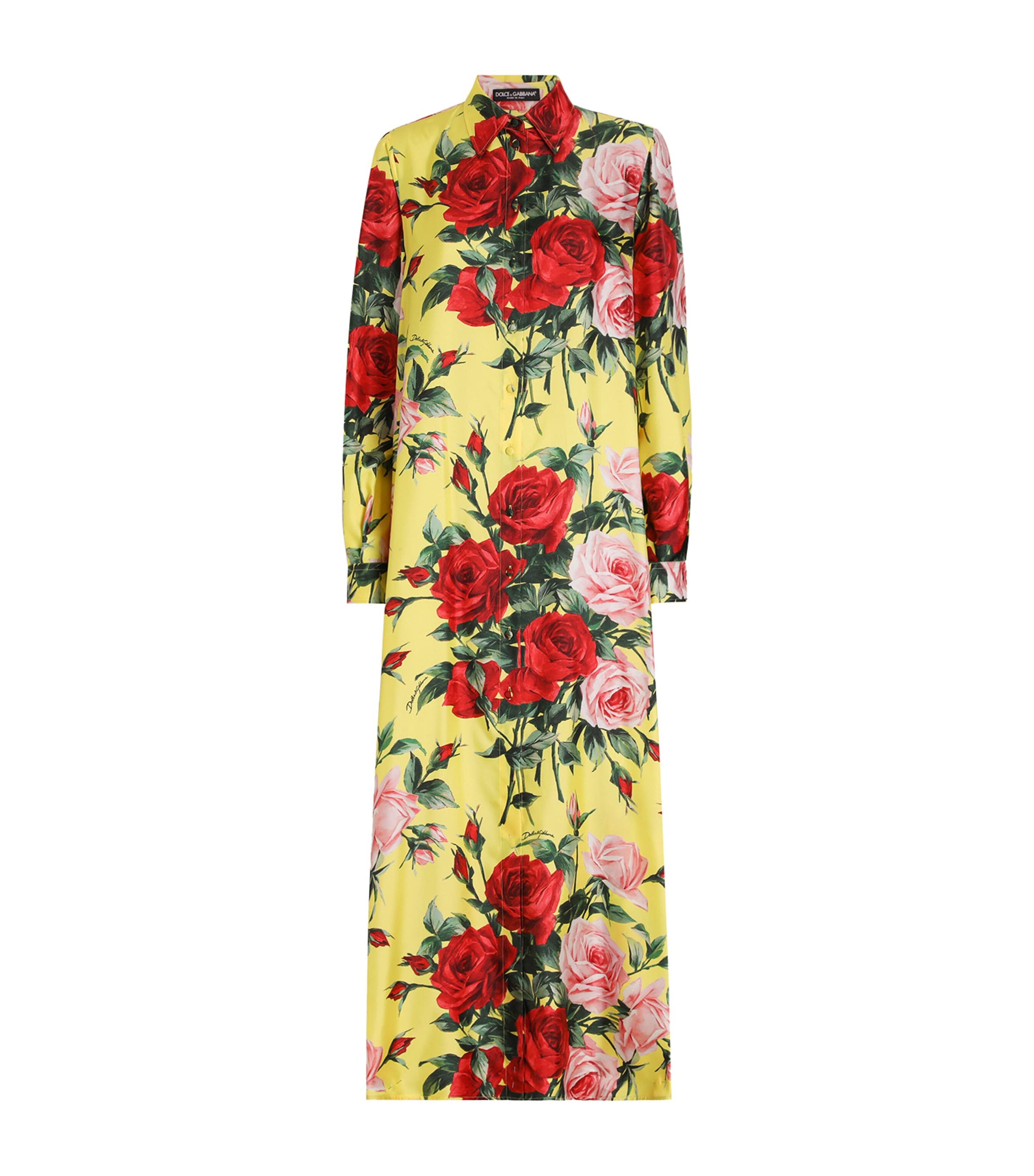 Silk Floral Maxi Tunic Dress