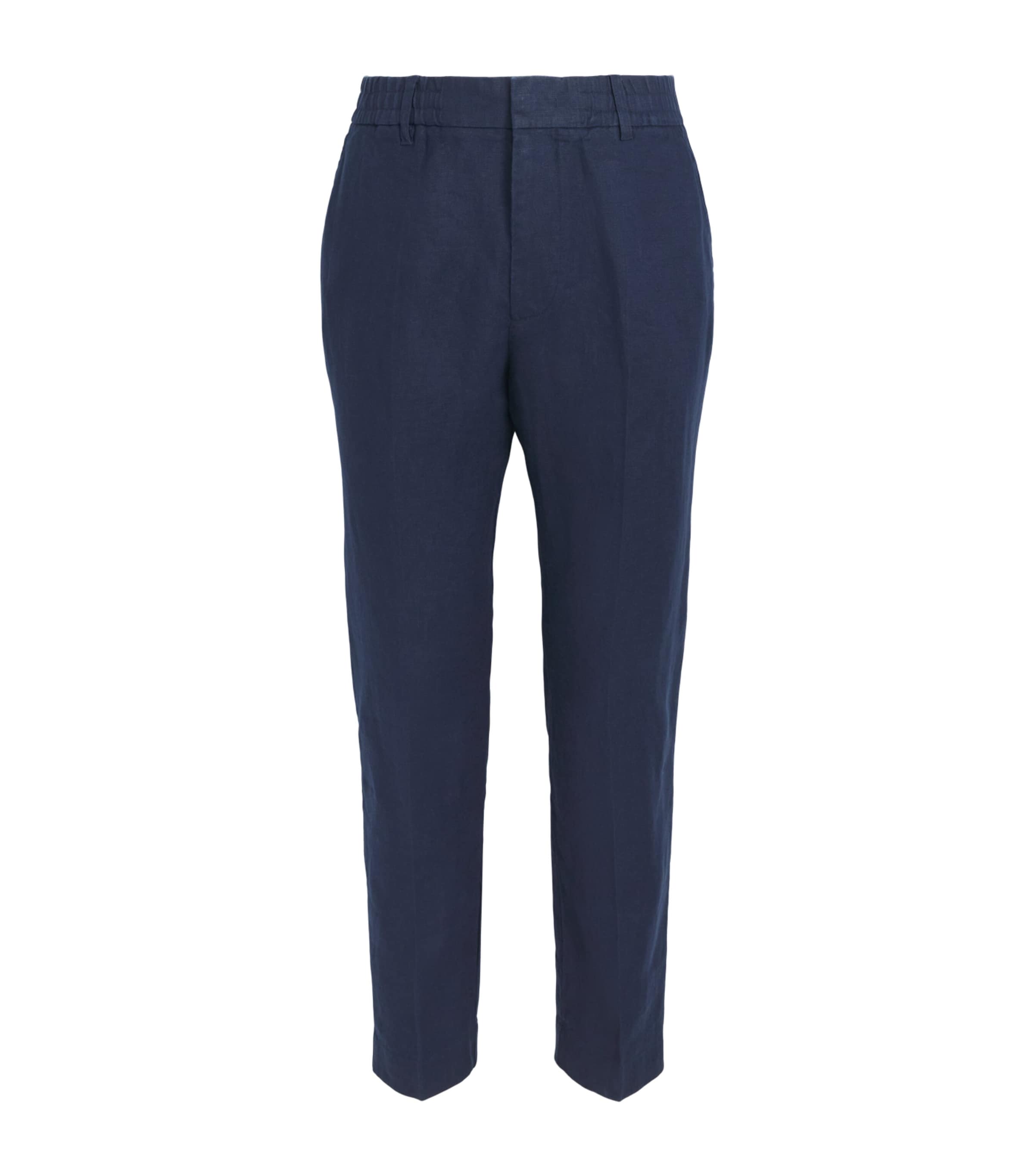 NN.07 Mens Linen Billie Trousers Navy Blue