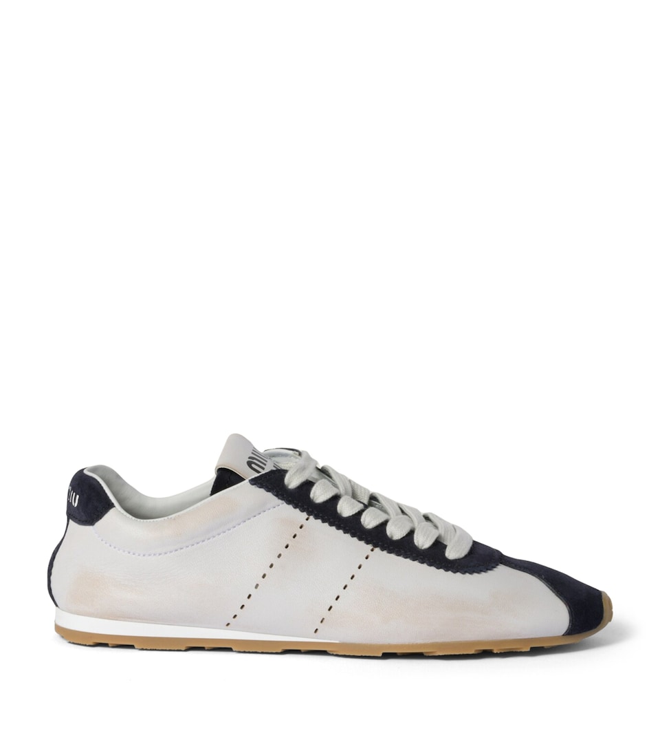 Leather-Suede Sneakers