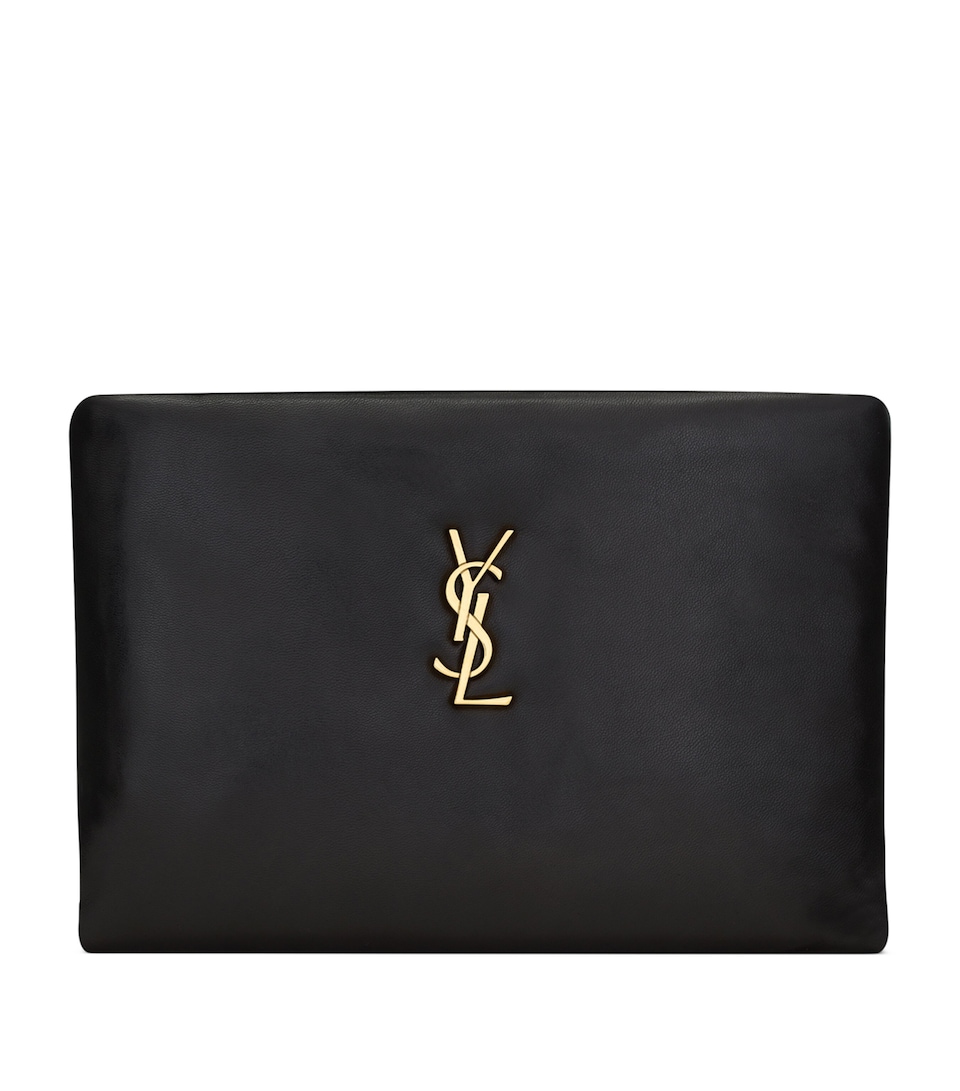 Lambskin Logo-Embellished Pouch