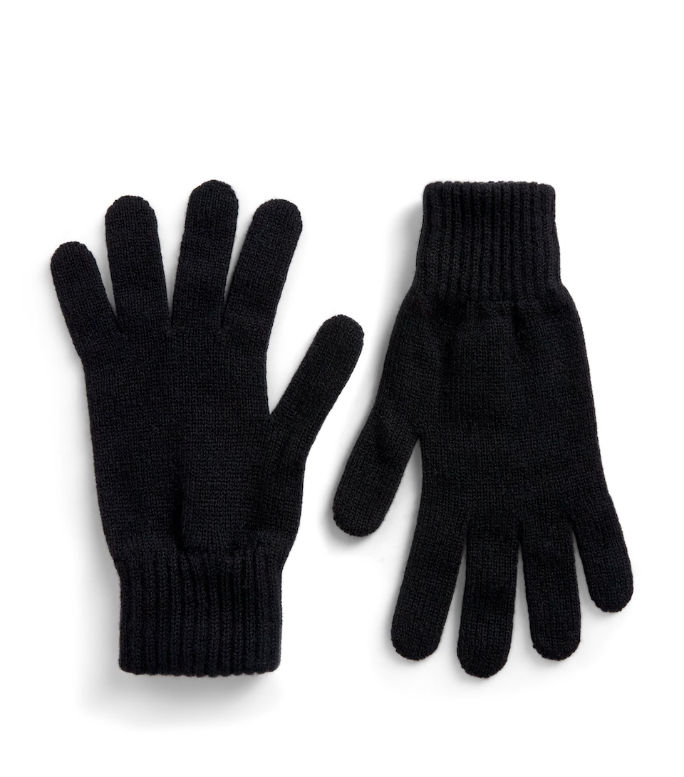 Johnstons Of Elgin Mens Cashmere Gloves Black