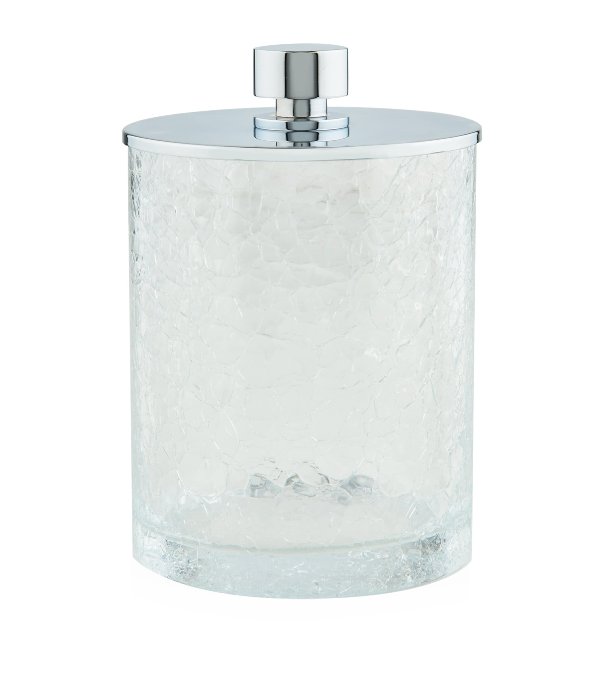 Large Cracked Crystal Jar