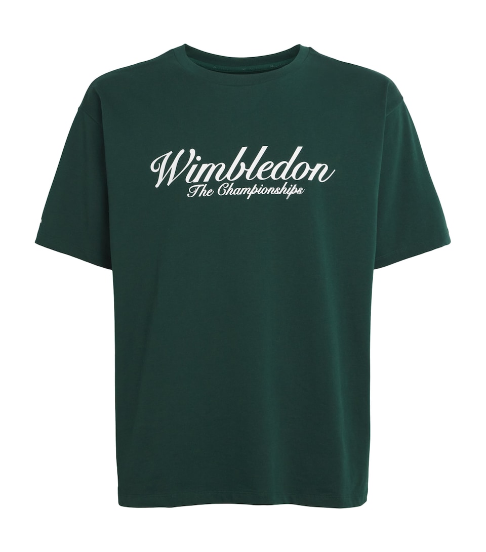 RLX Ralph Lauren Mens x Wimbledon Script T-Shirt Moss Agate