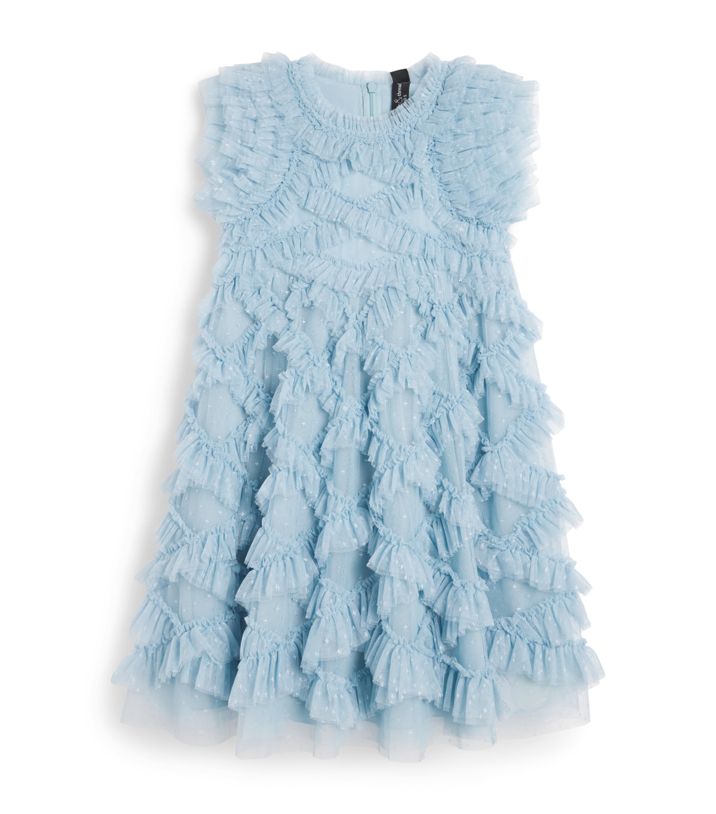 Needle & Thread Tulle Ruffled Genevieve Dress (4-6 Years) Aqua