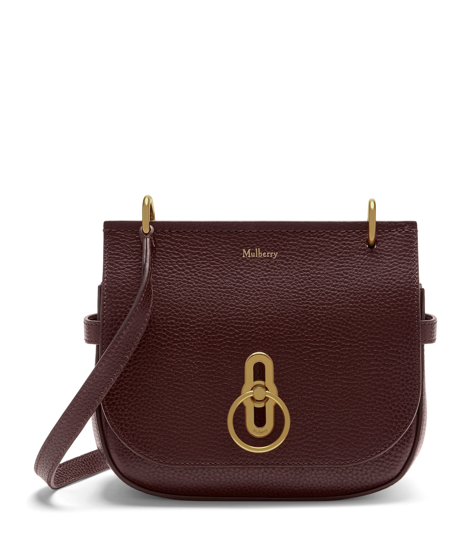 Mulberry Small Leather Amberley Satchel Cross-Body Bag Oxblood
