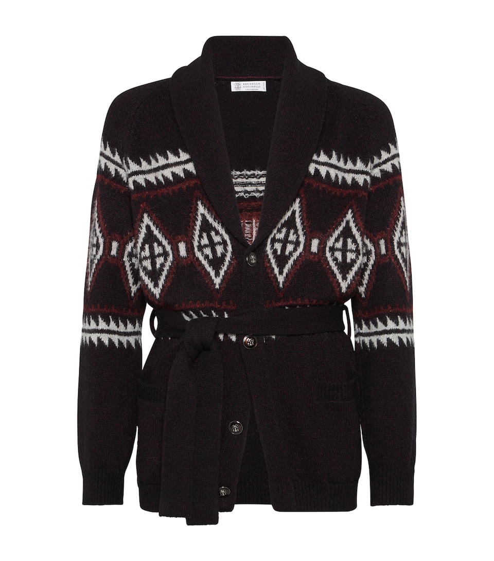 Virgin Wool-Silk-Cashmere Cardigan