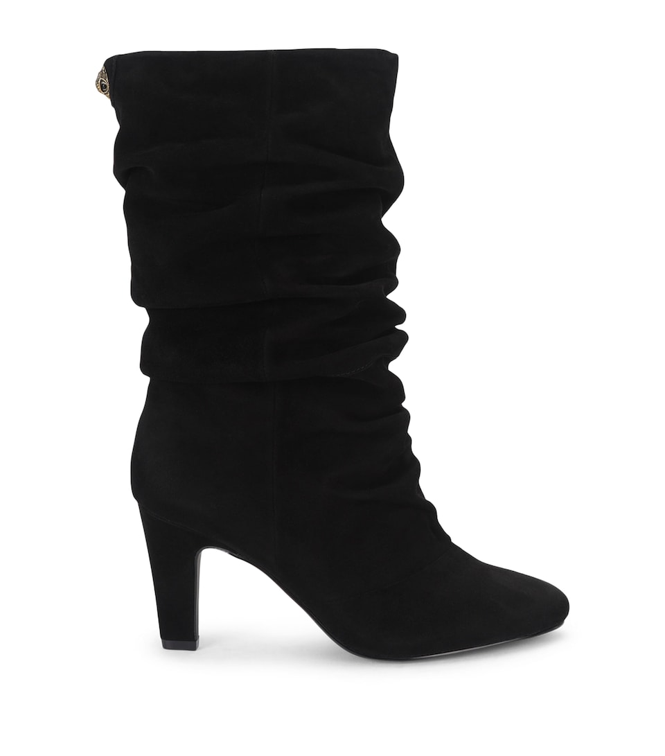 Kurt Geiger London Suede Elizabeth Slouch Knee-High Boots 80 Black