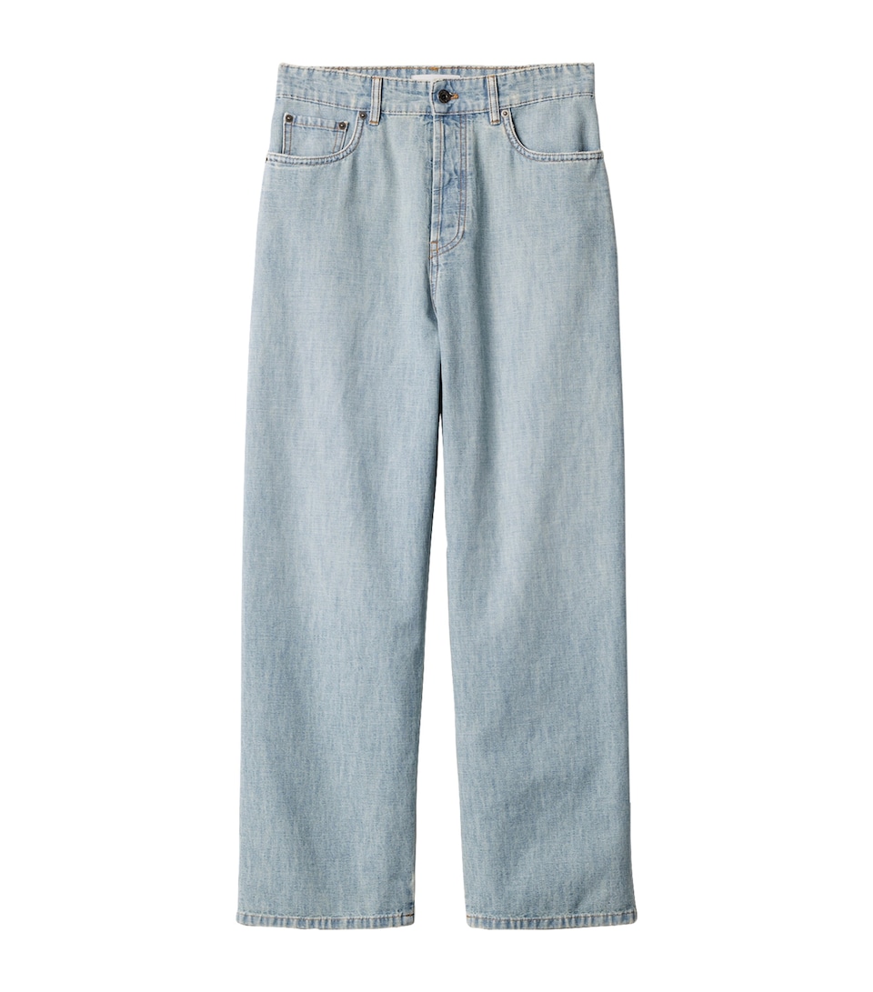 Chambray High-Rise Loose Jeans