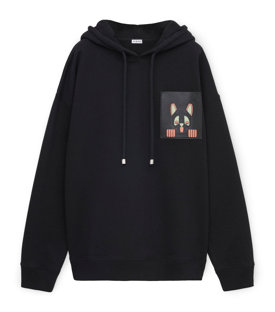 x Louis Wain Cotton-Blend Cat-Pocket Hoodie
