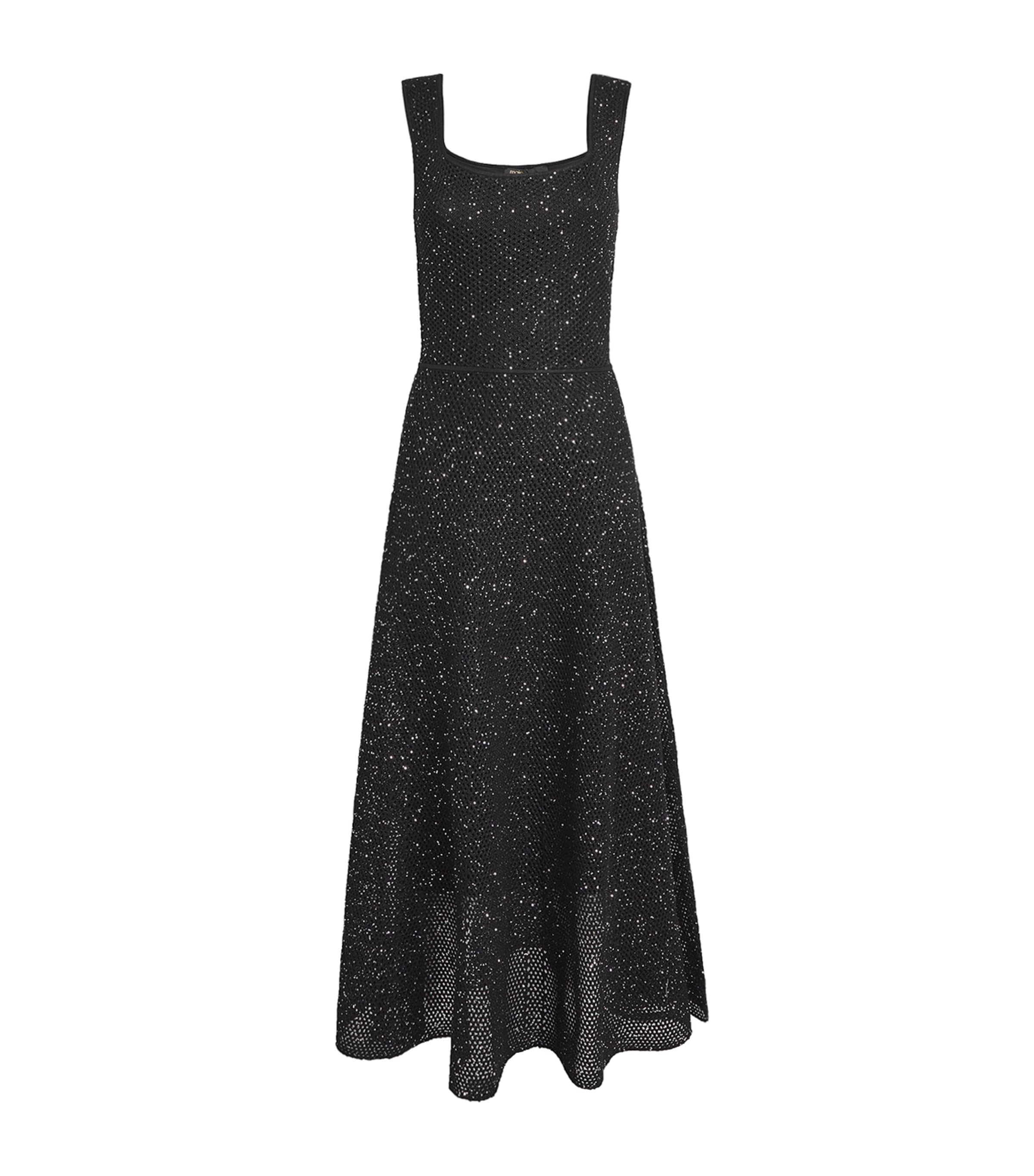 Knitted Rhinestone Maxi Dress