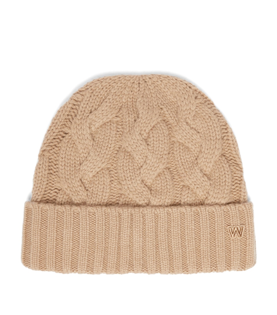 Weekend Max Mara Cashmere Logo Beanie Camel