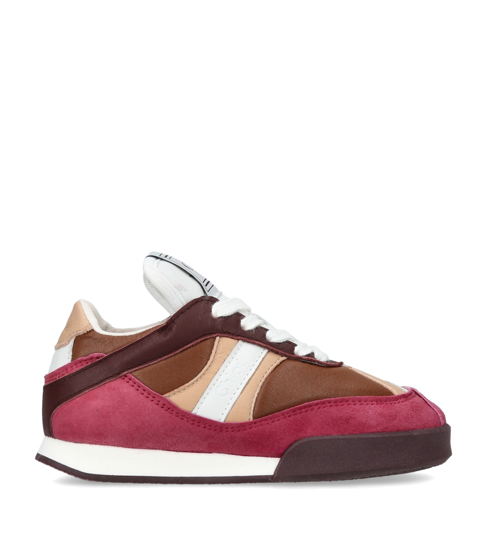 Chloé Kids Leather Kick Sneakers Brown/oth
