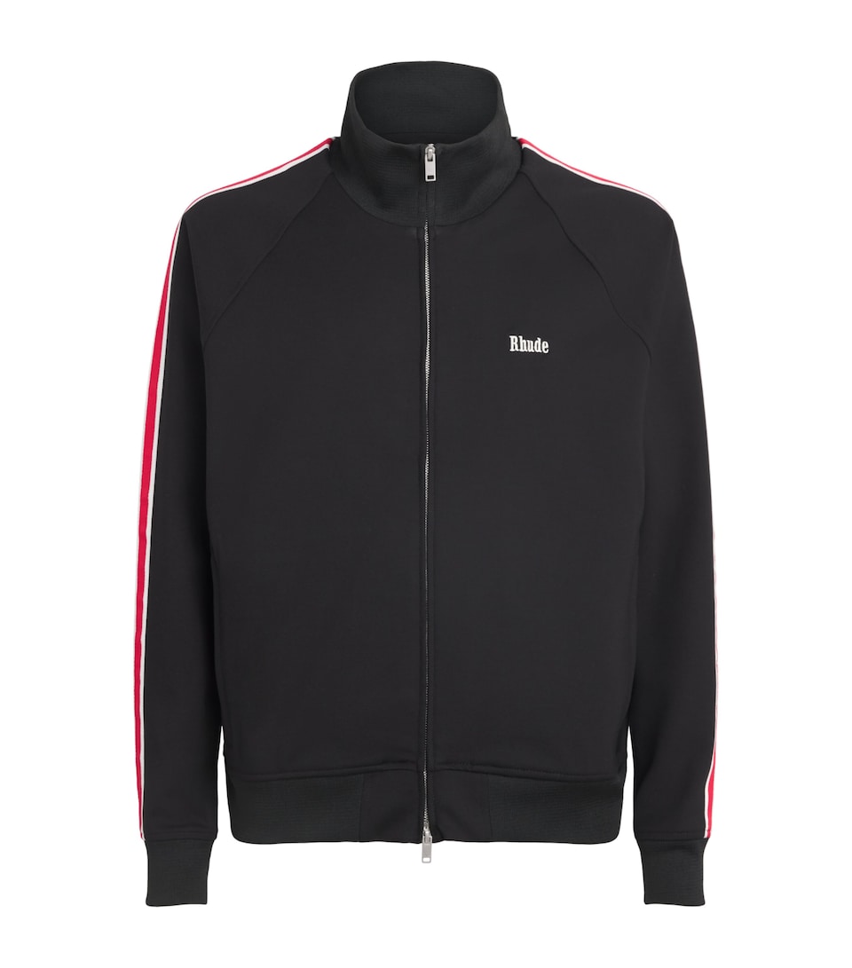 Rhude Mens Hamptons Track Jacket Blk/wht/red